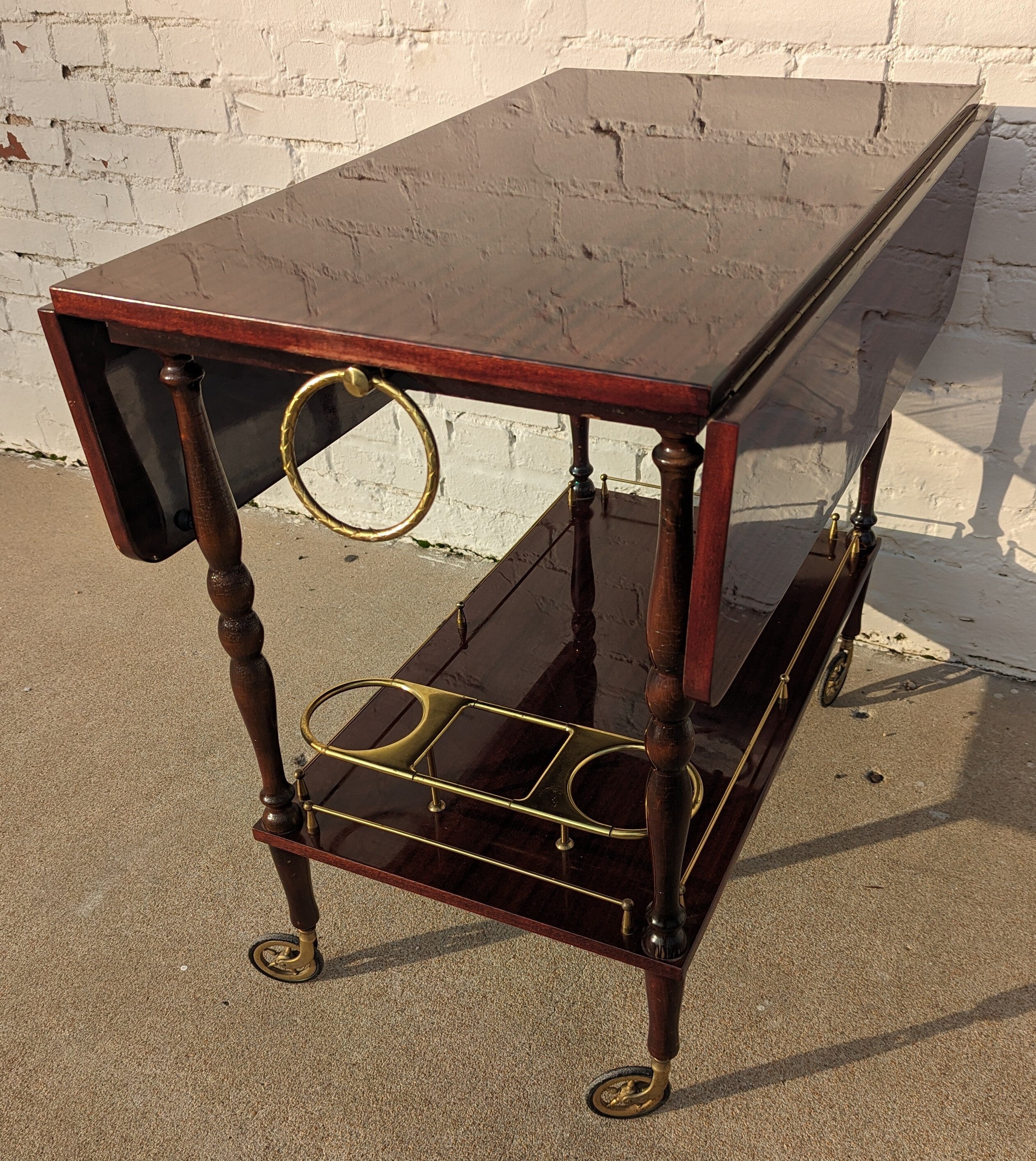 Mid Century French Modern Lacquered Barcart