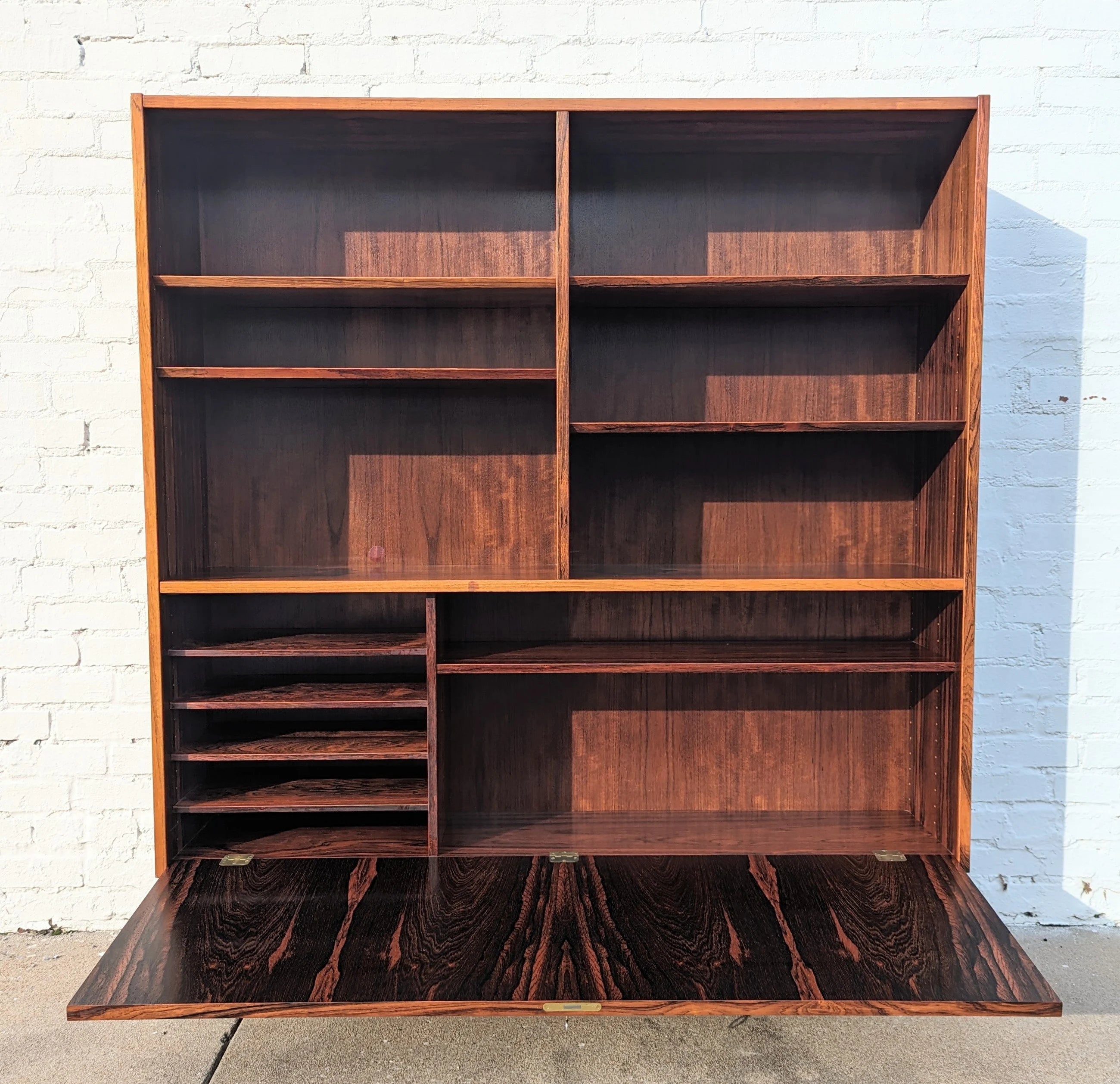 Mid Century Danish Modern Poul Hundevad Rosewood Bookcase