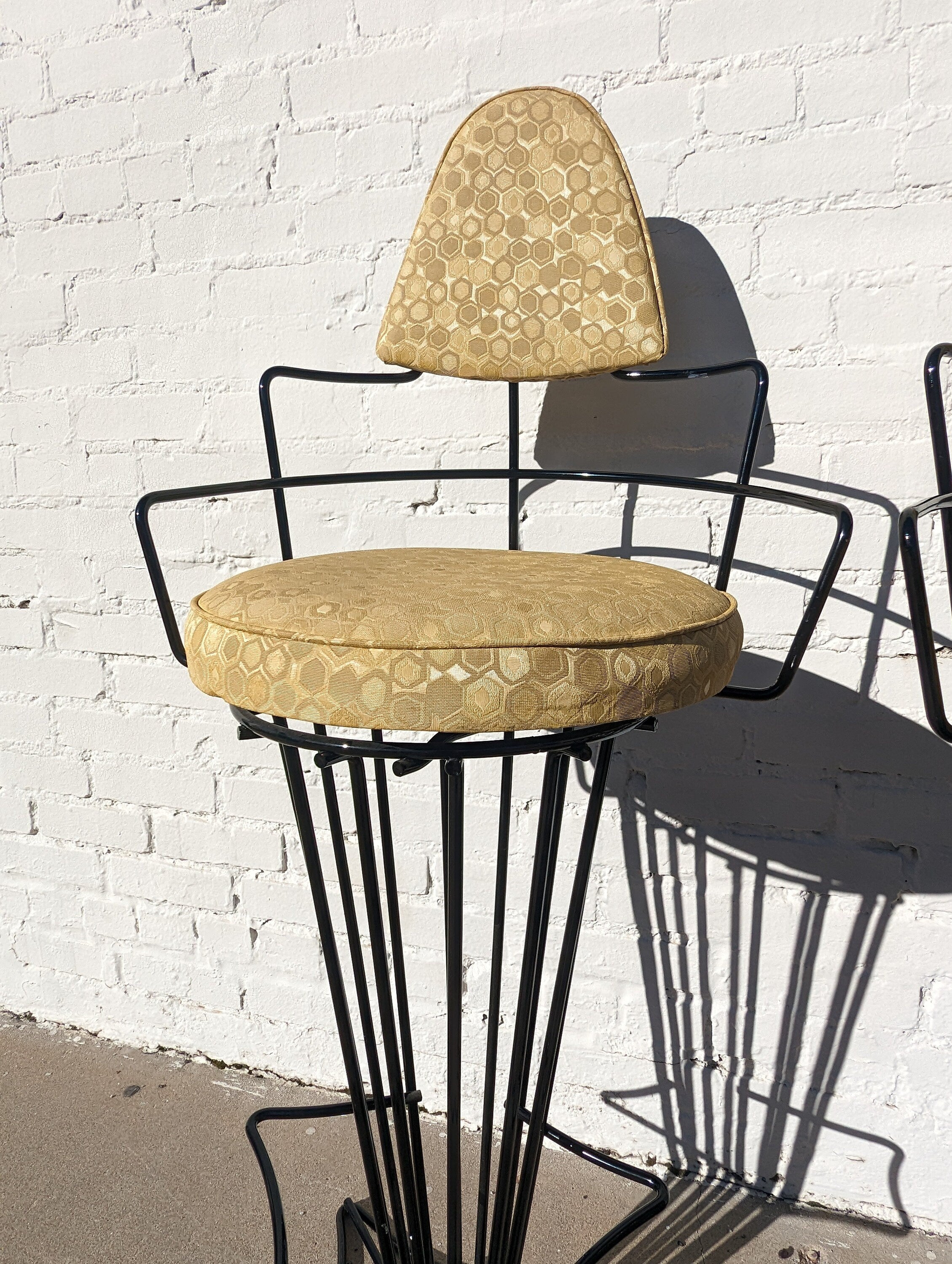 Mid Century Modern Joal Flex Iron Barstools