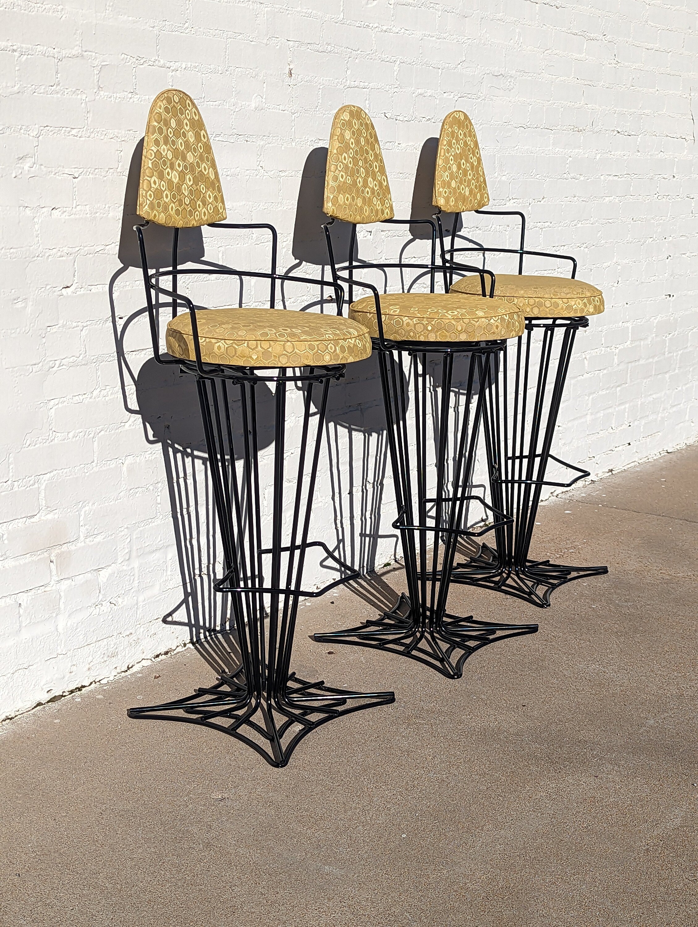 Mid Century Modern Joal Flex Iron Barstools