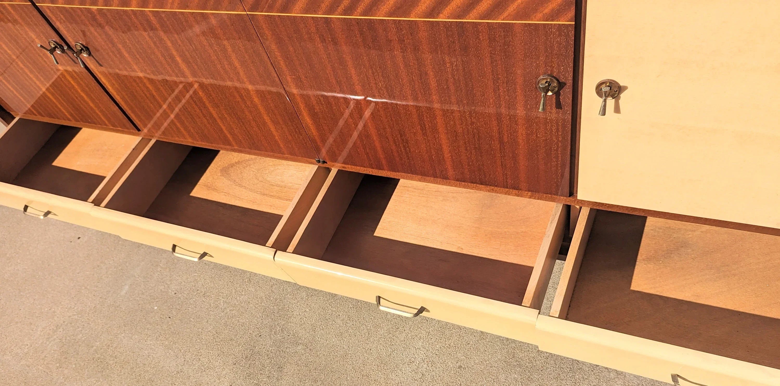Mid Century French Modern Lacquered Credenza