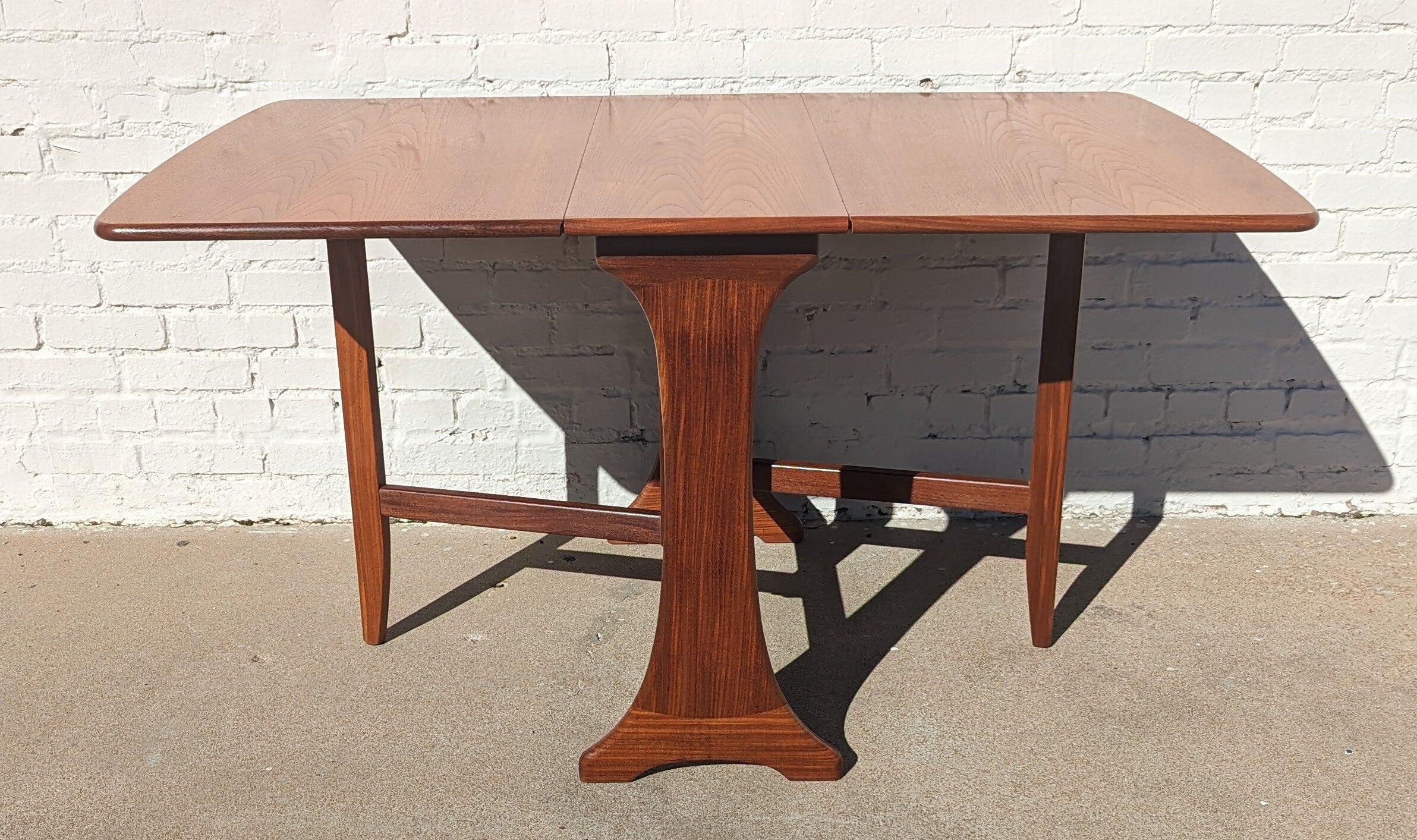 Mid Century English Modern G Plan Drop Leaf Dining Table