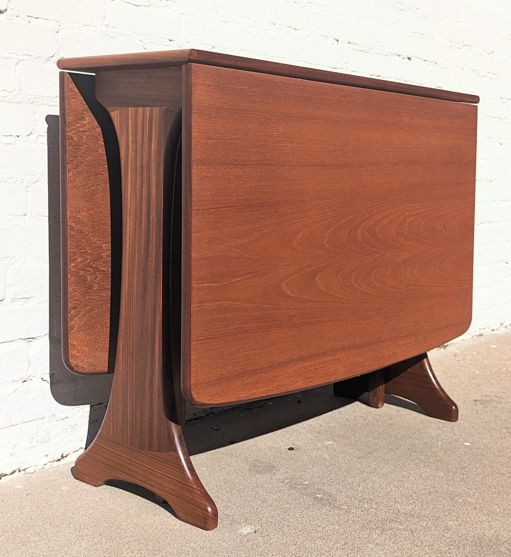 Mid Century English Modern G Plan Drop Leaf Dining Table
