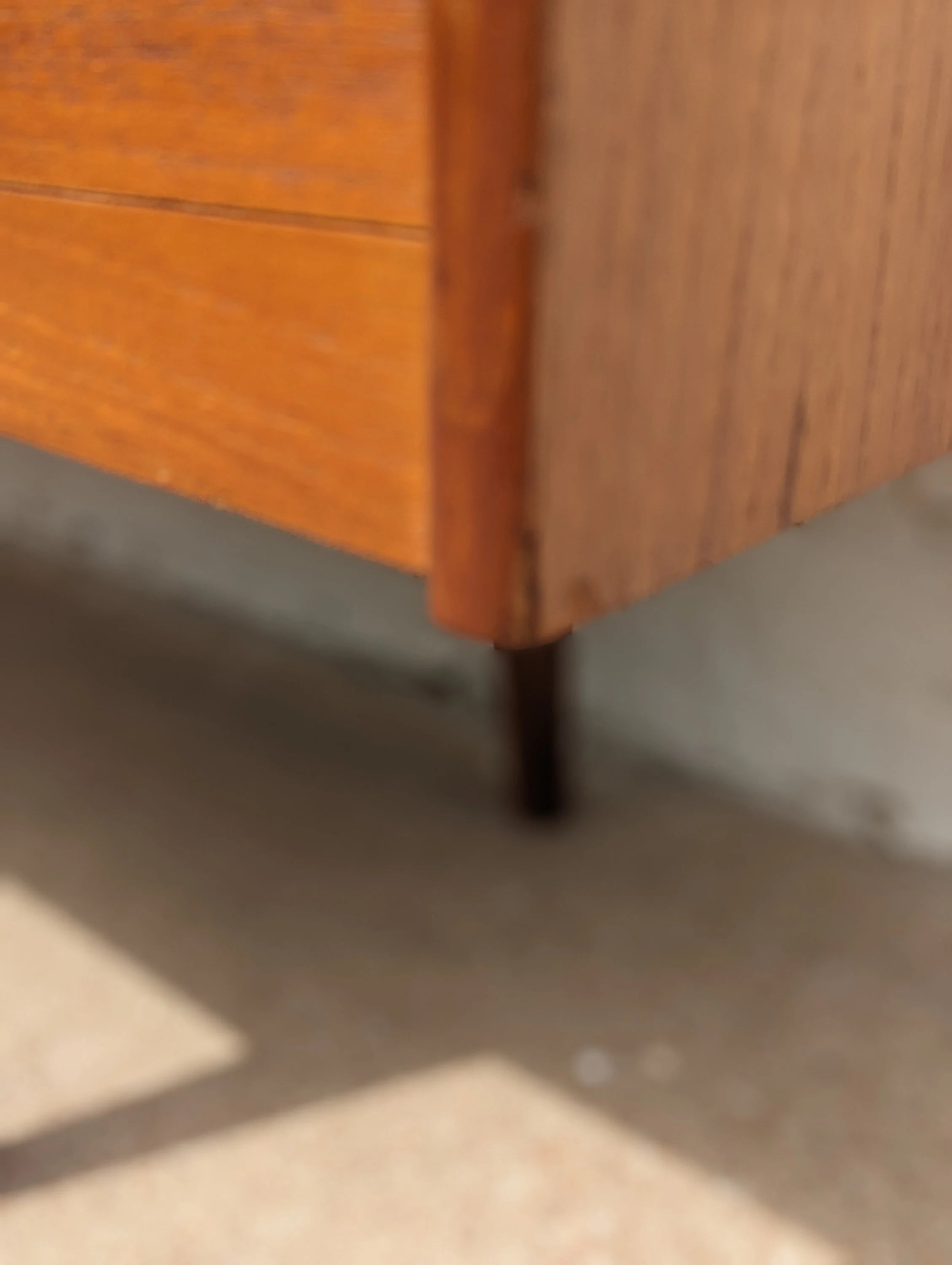 Mid Century Danish Modern Tambour Door Credenza