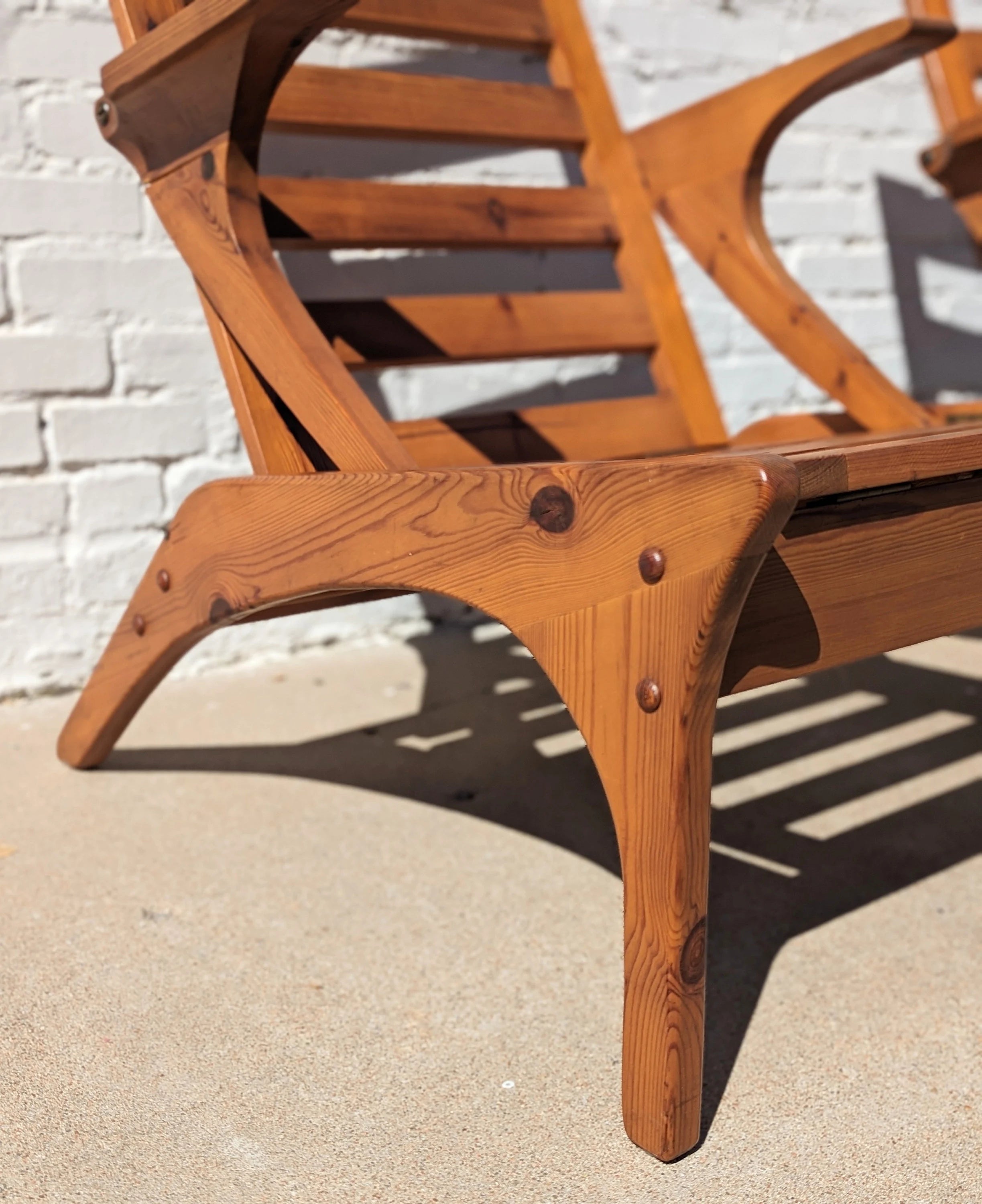 Danish Modern Pine Lounge Chairs