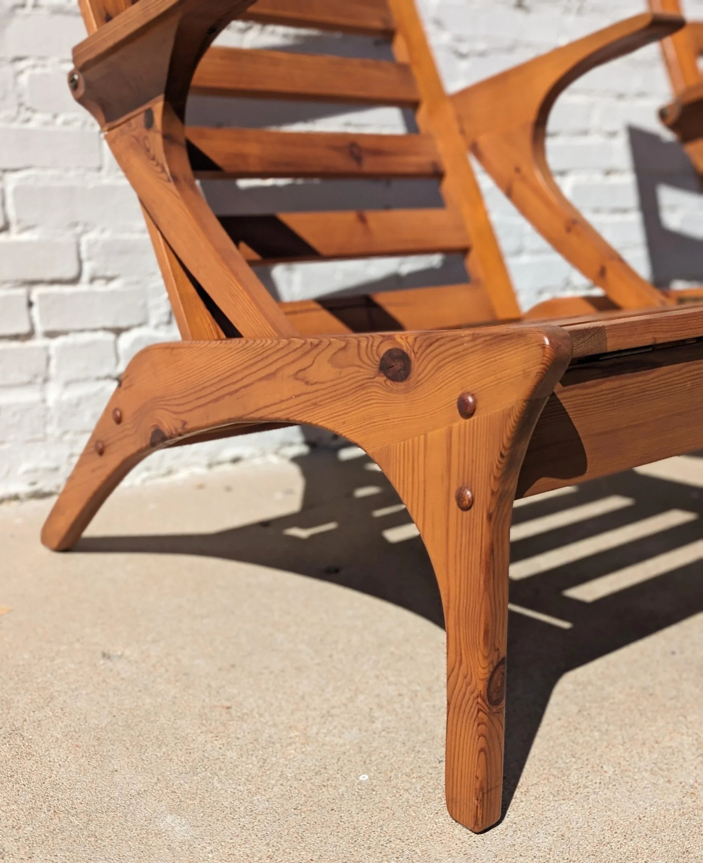 Danish Modern Pine Lounge Chairs