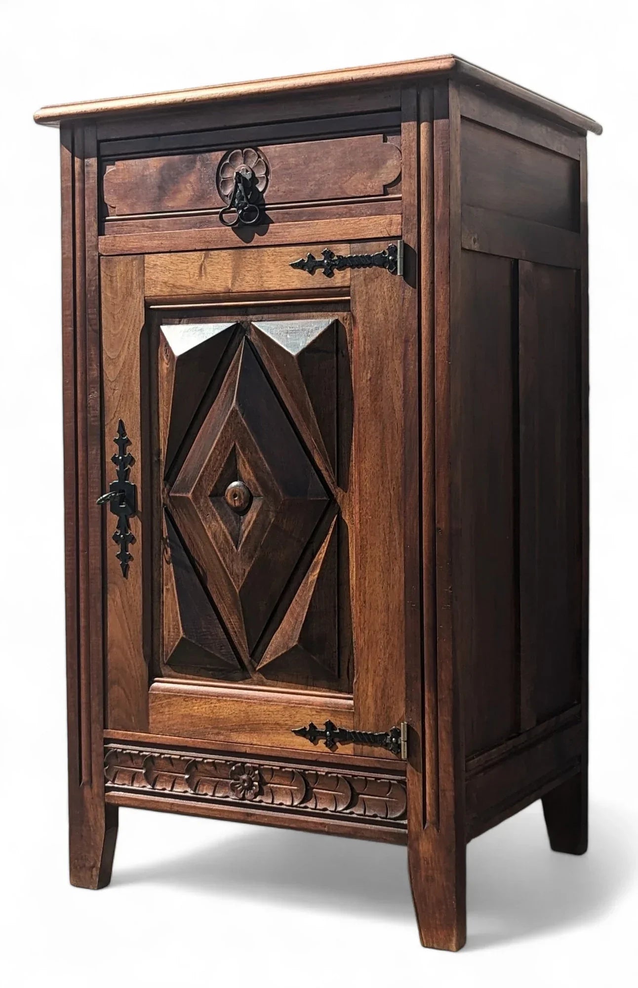 French Carved Oak Preserves Cabinet