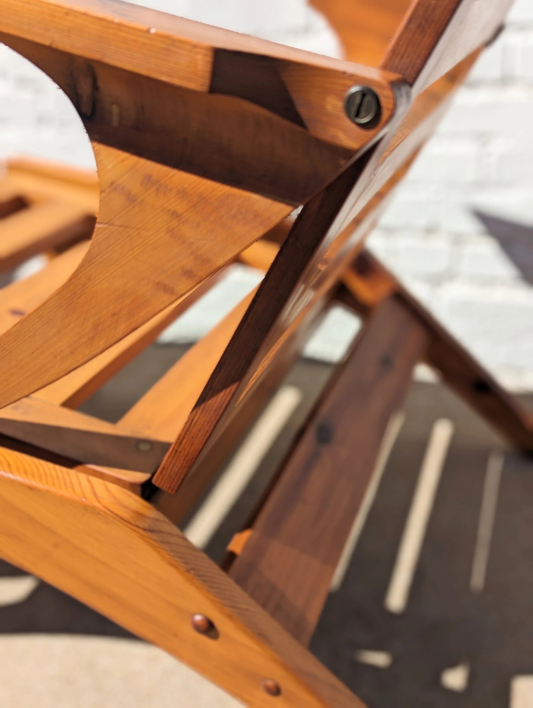 Danish Modern Pine Lounge Chairs