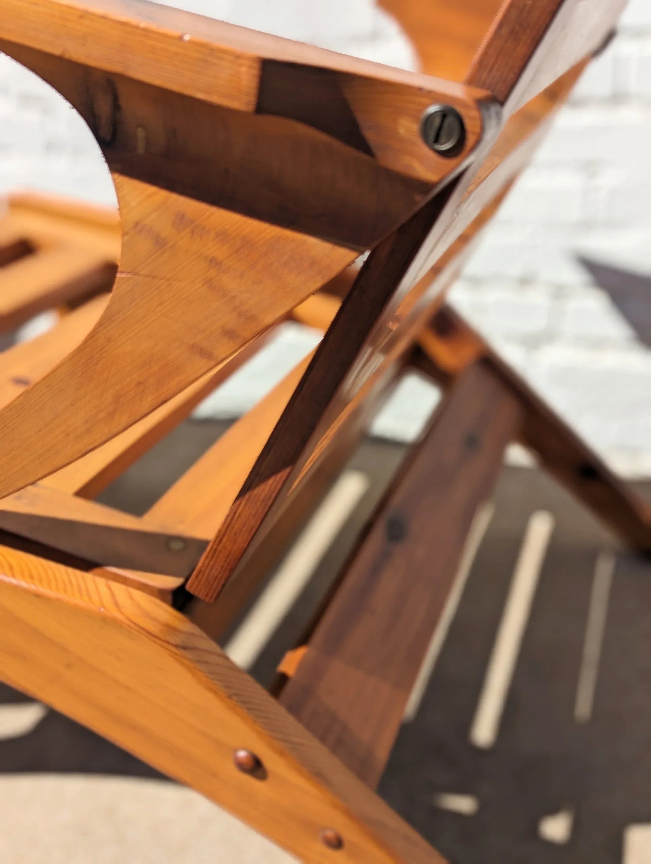 Danish Modern Pine Lounge Chairs