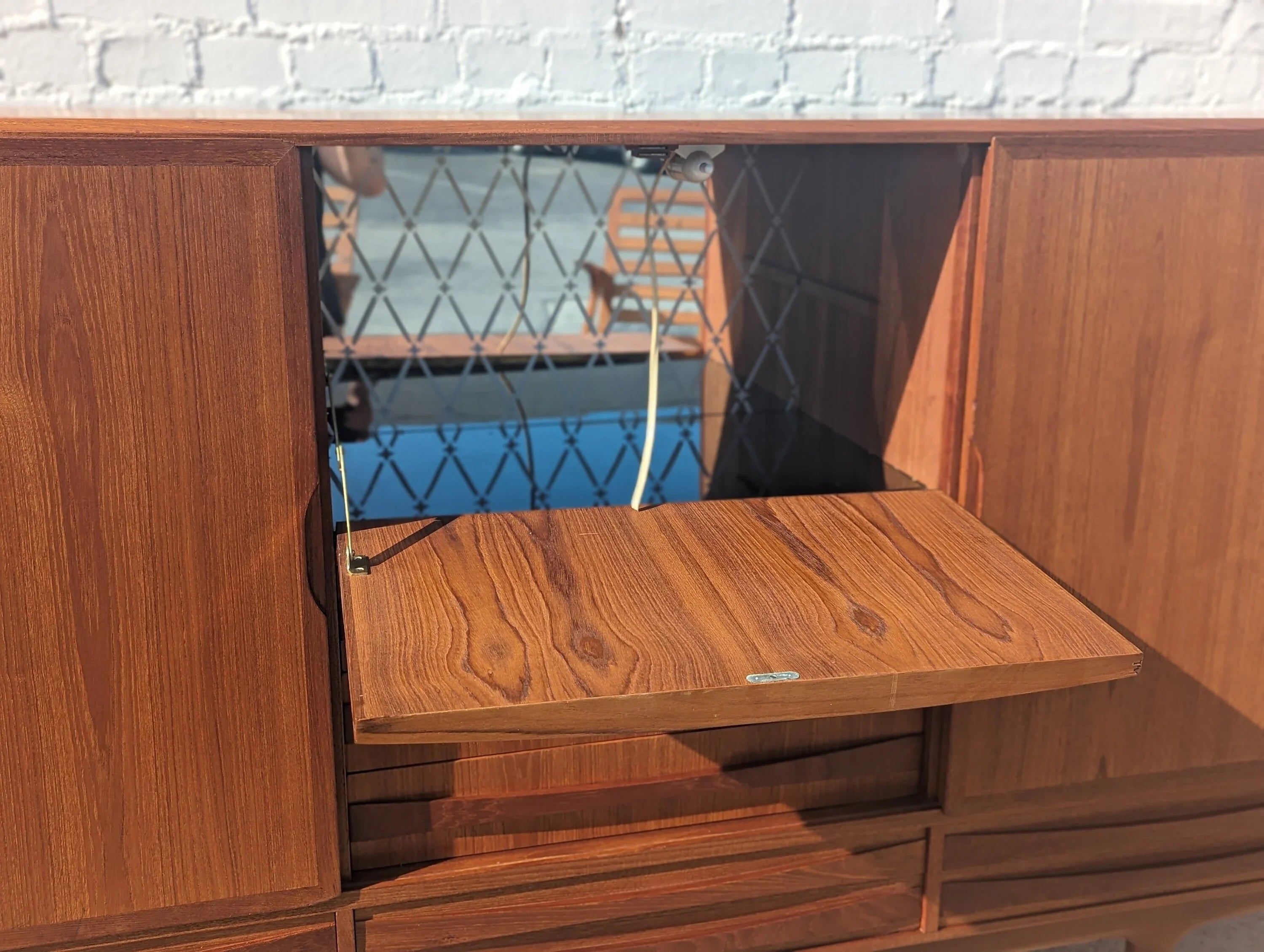 Mid Century Danish Modern Teak Cocktail Cabinet