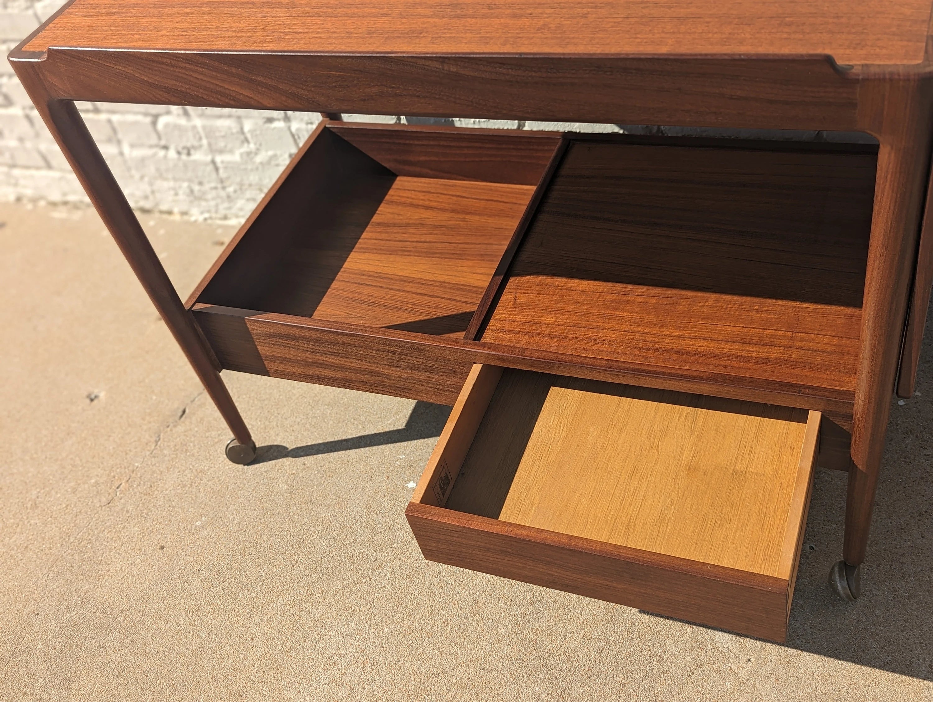 Mid Century Modern G Plan Kofod Larsen Rolling Barcart