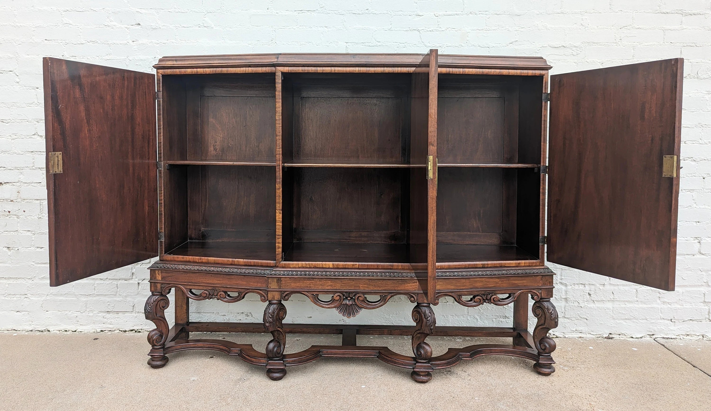 English Burlwood & Walnut Cabinet