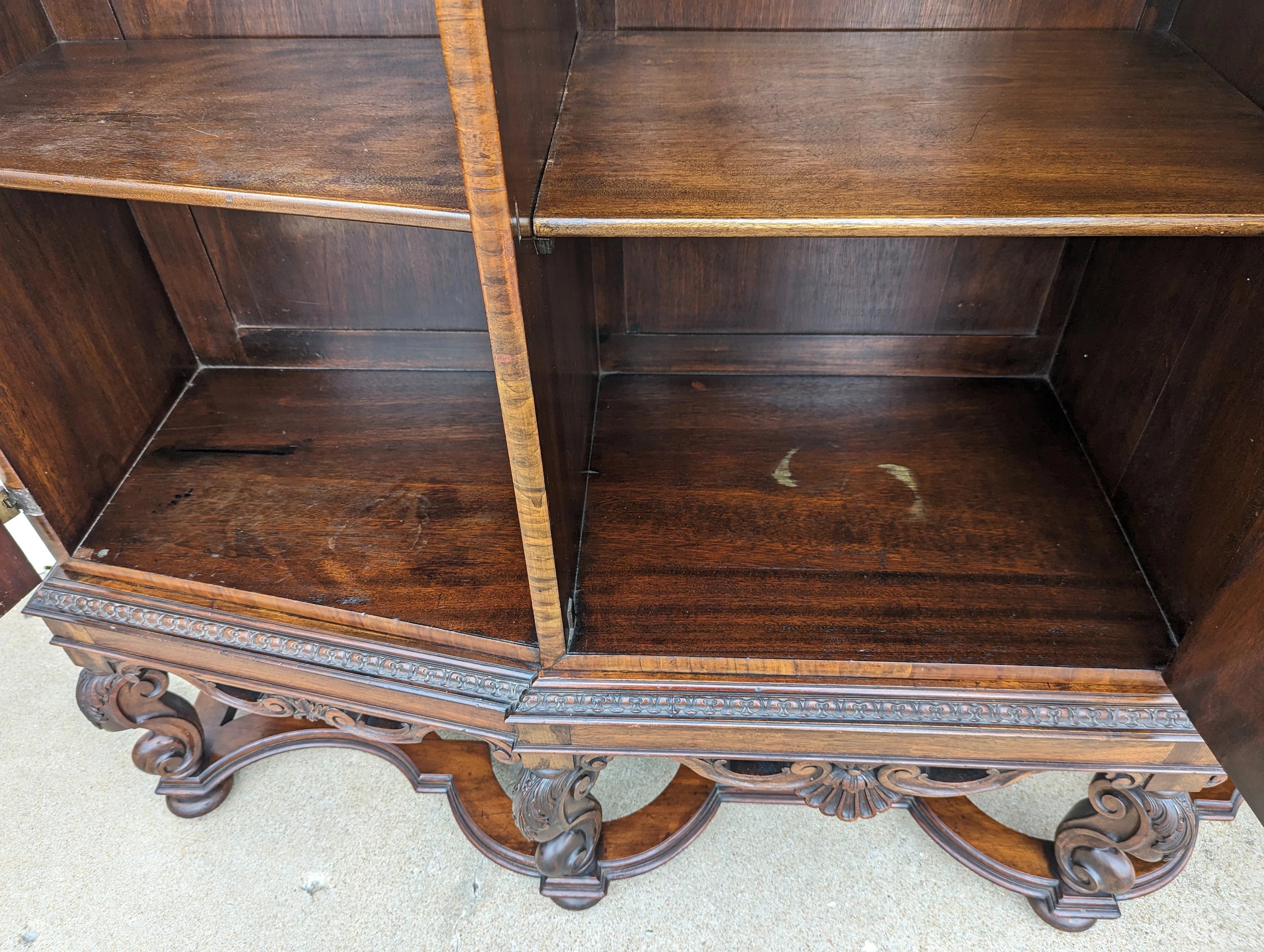 English Burlwood & Walnut Cabinet