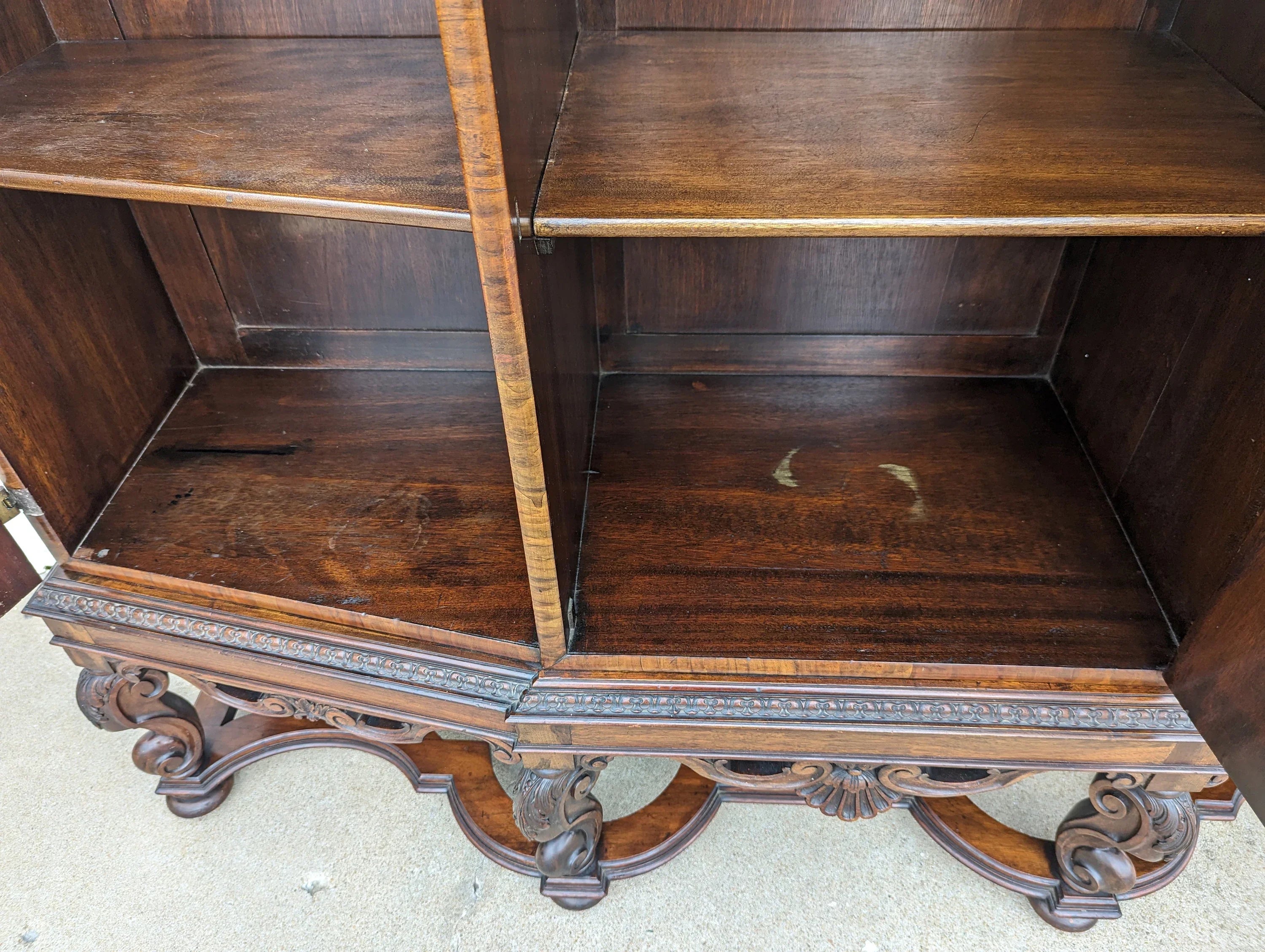 English Burlwood & Walnut Cabinet