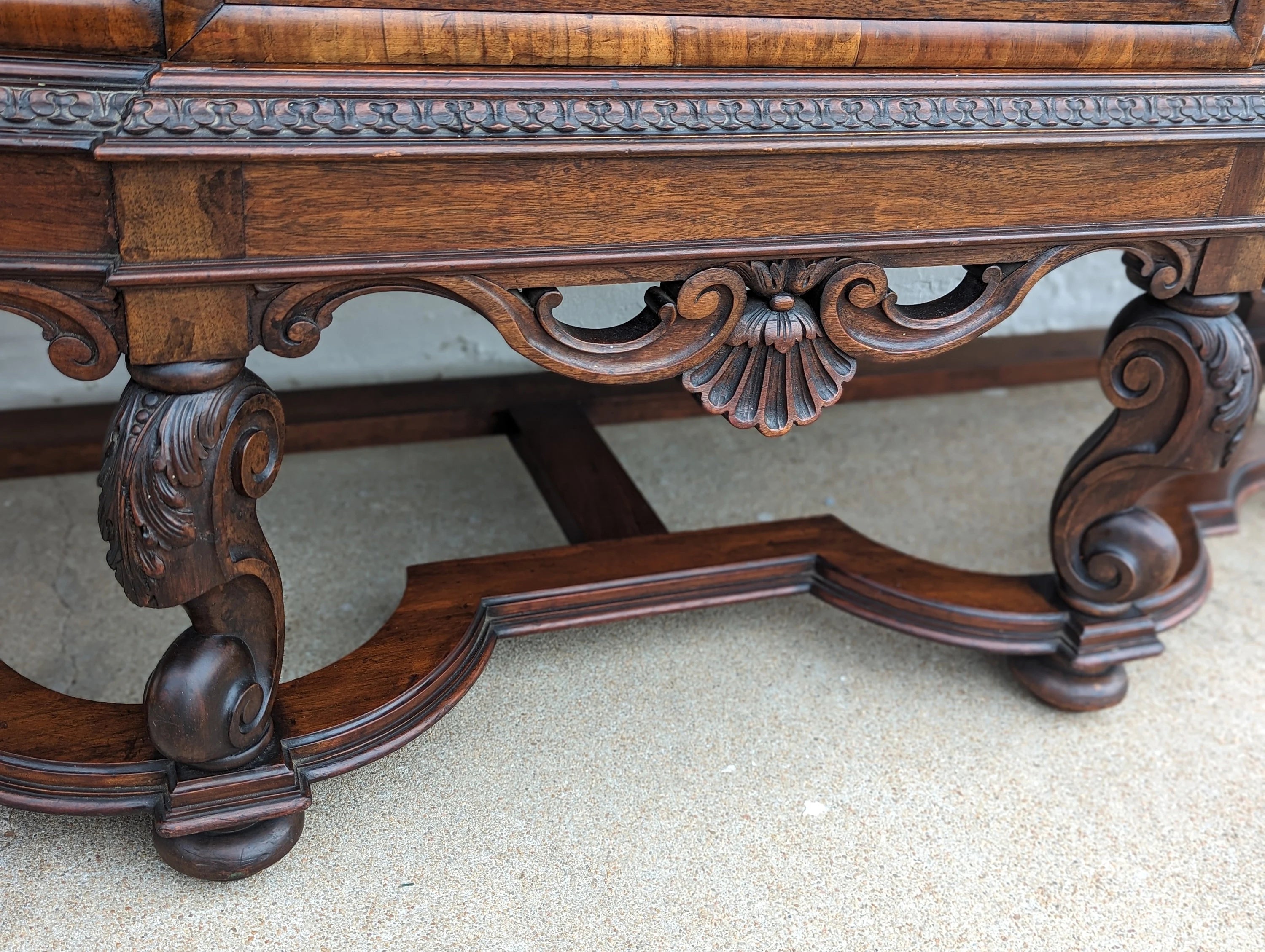 English Burlwood & Walnut Cabinet