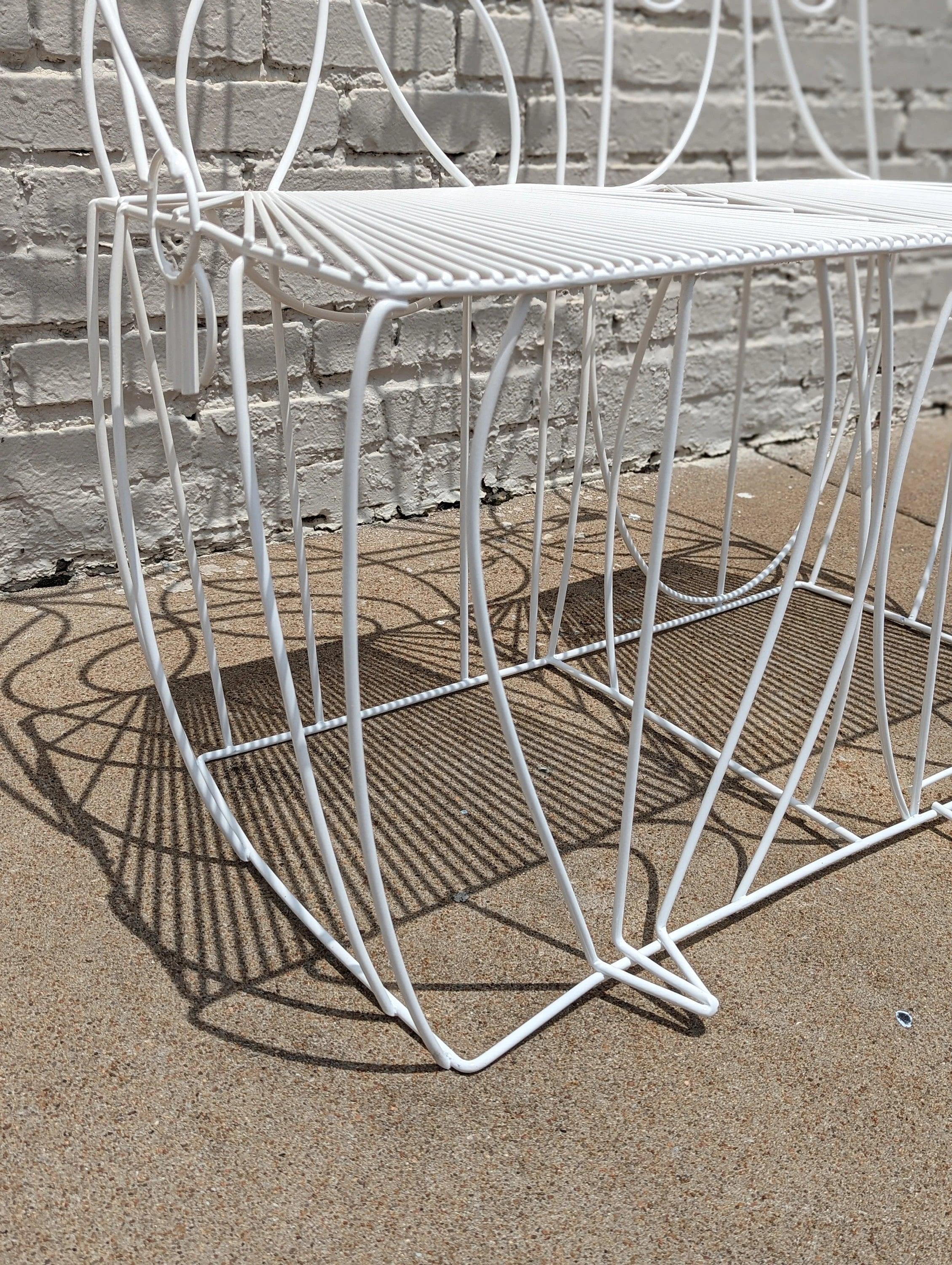 Mid Century Modern John Risley Steel Sculpture Bench