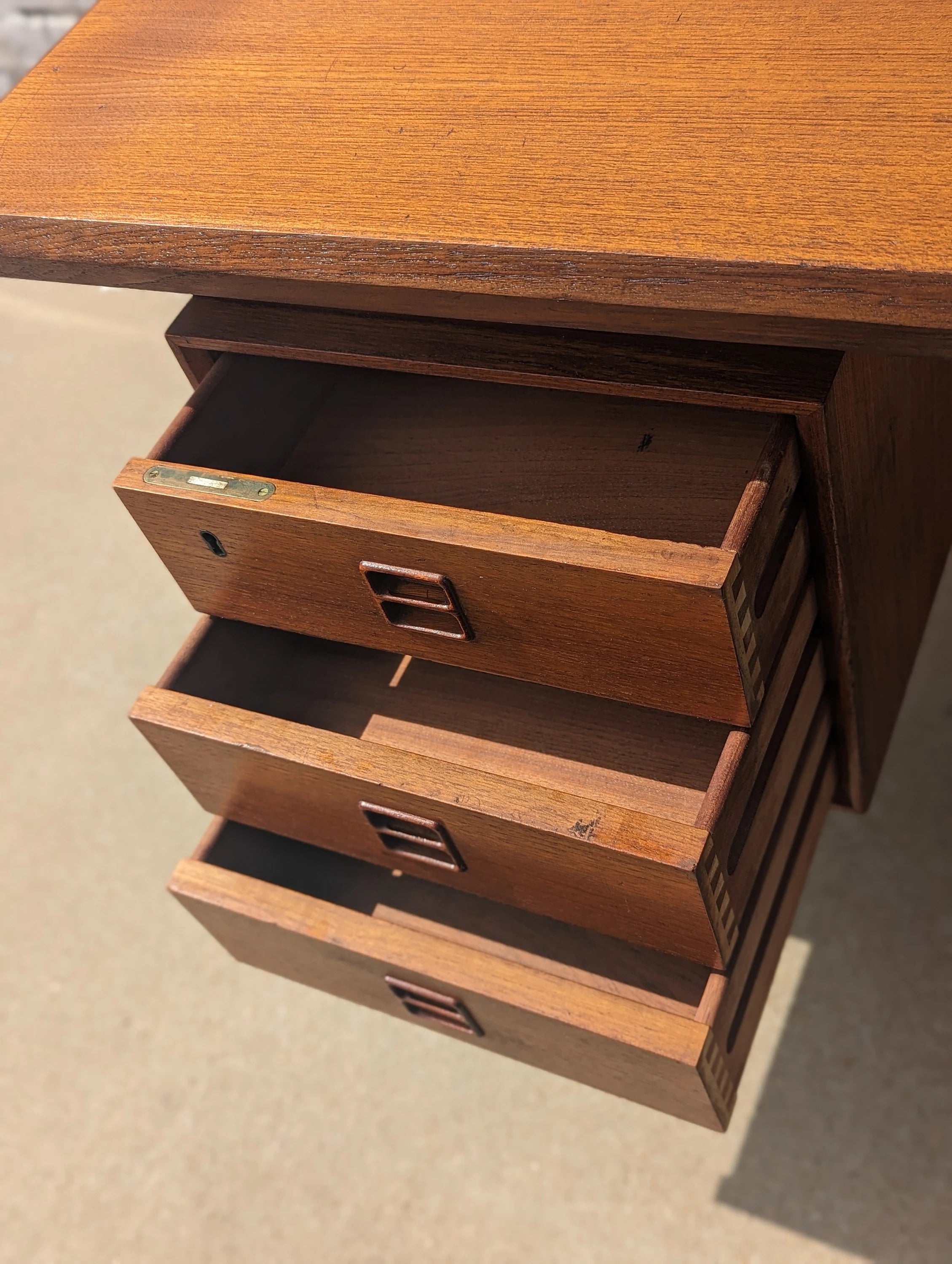 Mid Century Danish Modern Teak Desk