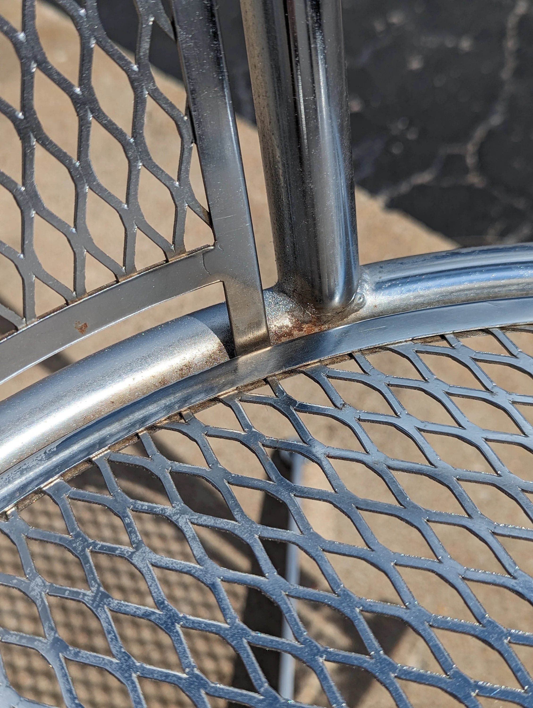 Post Modern Chrome Suspension Basket Chair