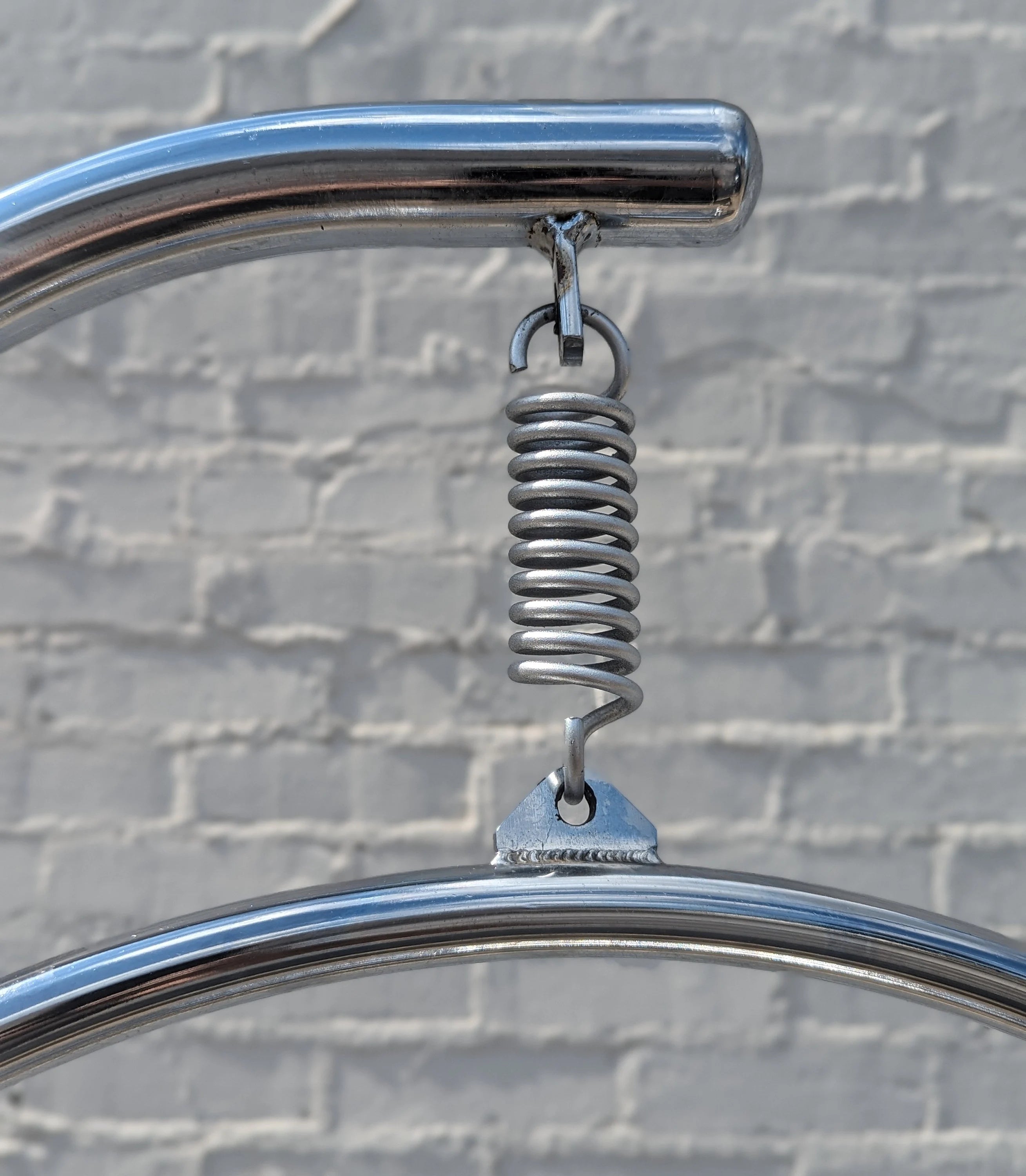 Post Modern Chrome Suspension Basket Chair