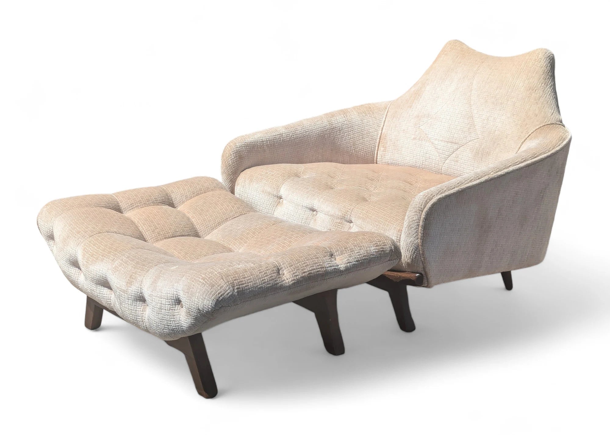 Mid Century Modern Adrian Pearsall Inspired Lounge and Ottoman