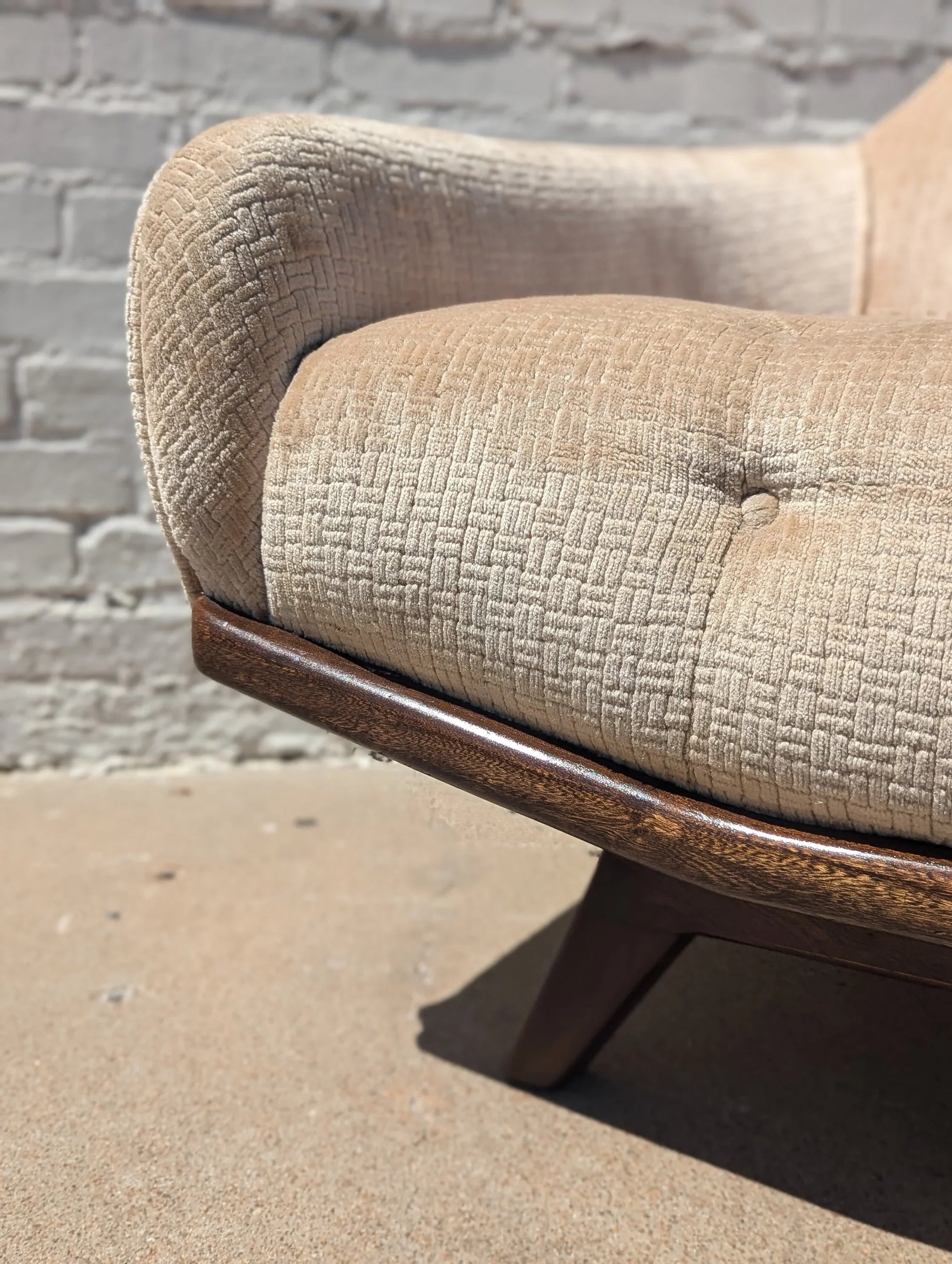 Mid Century Modern Adrian Pearsall Inspired Lounge and Ottoman