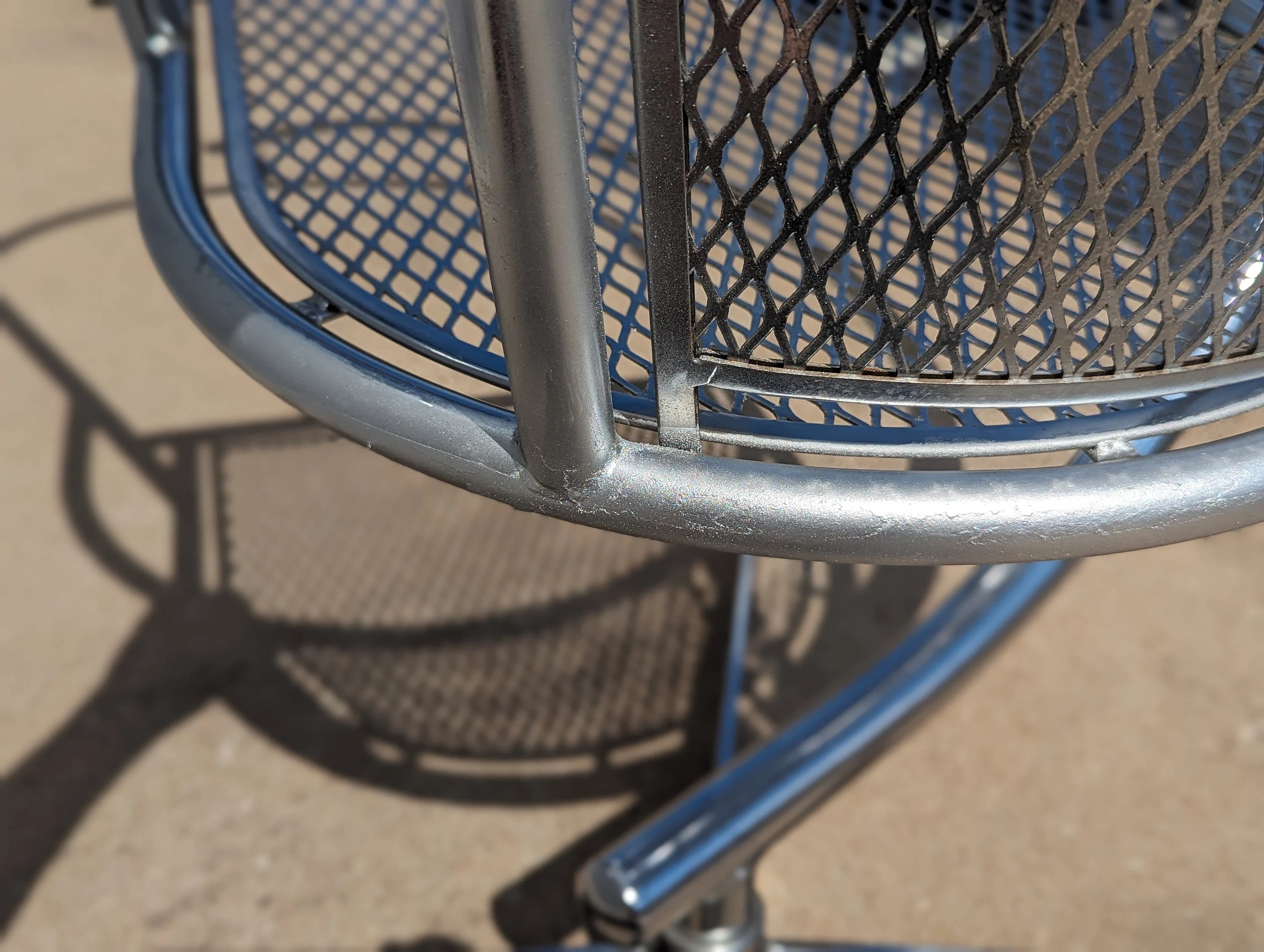 Post Modern Chrome Suspension Basket Chair