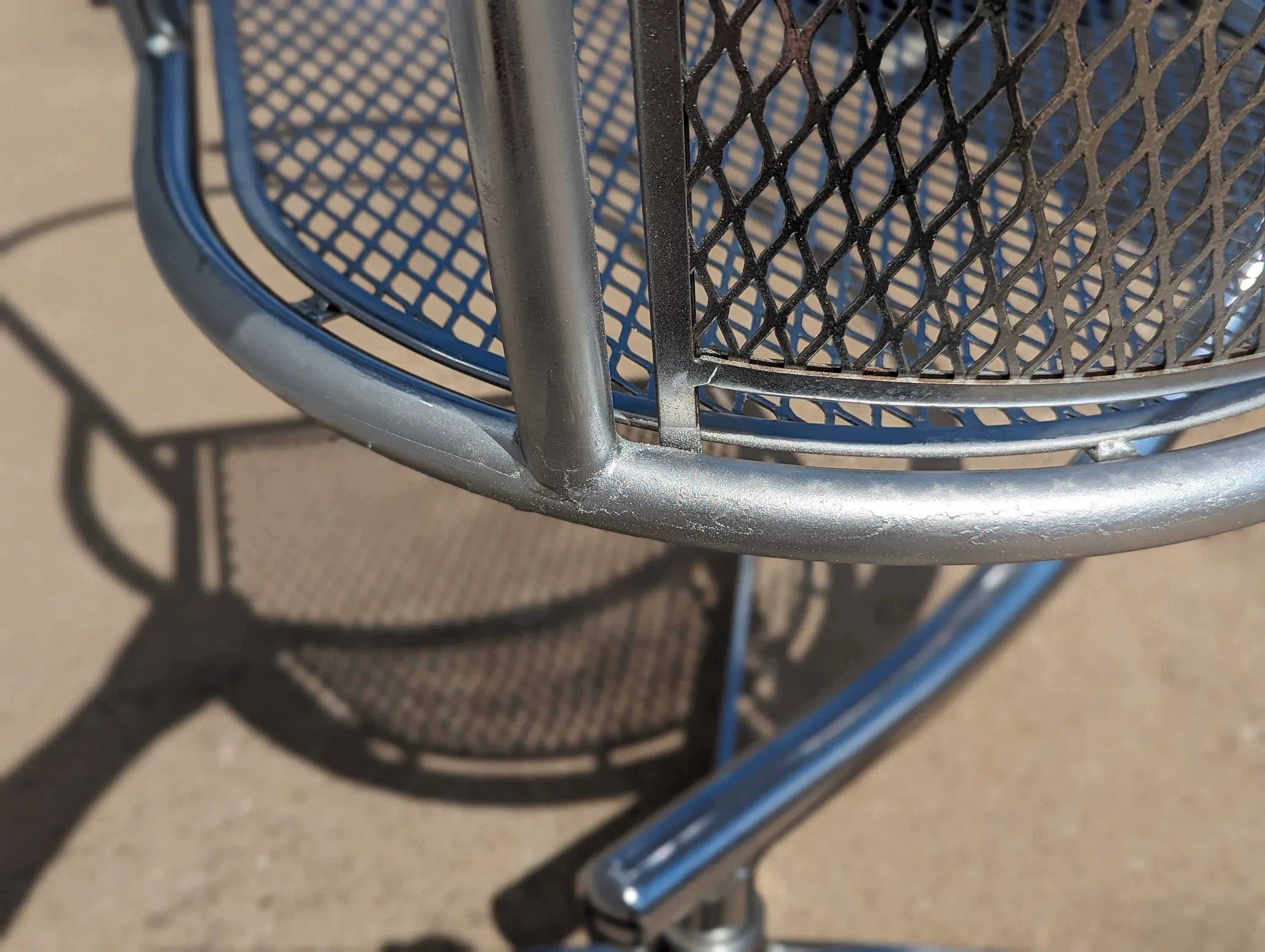 Post Modern Chrome Suspension Basket Chair