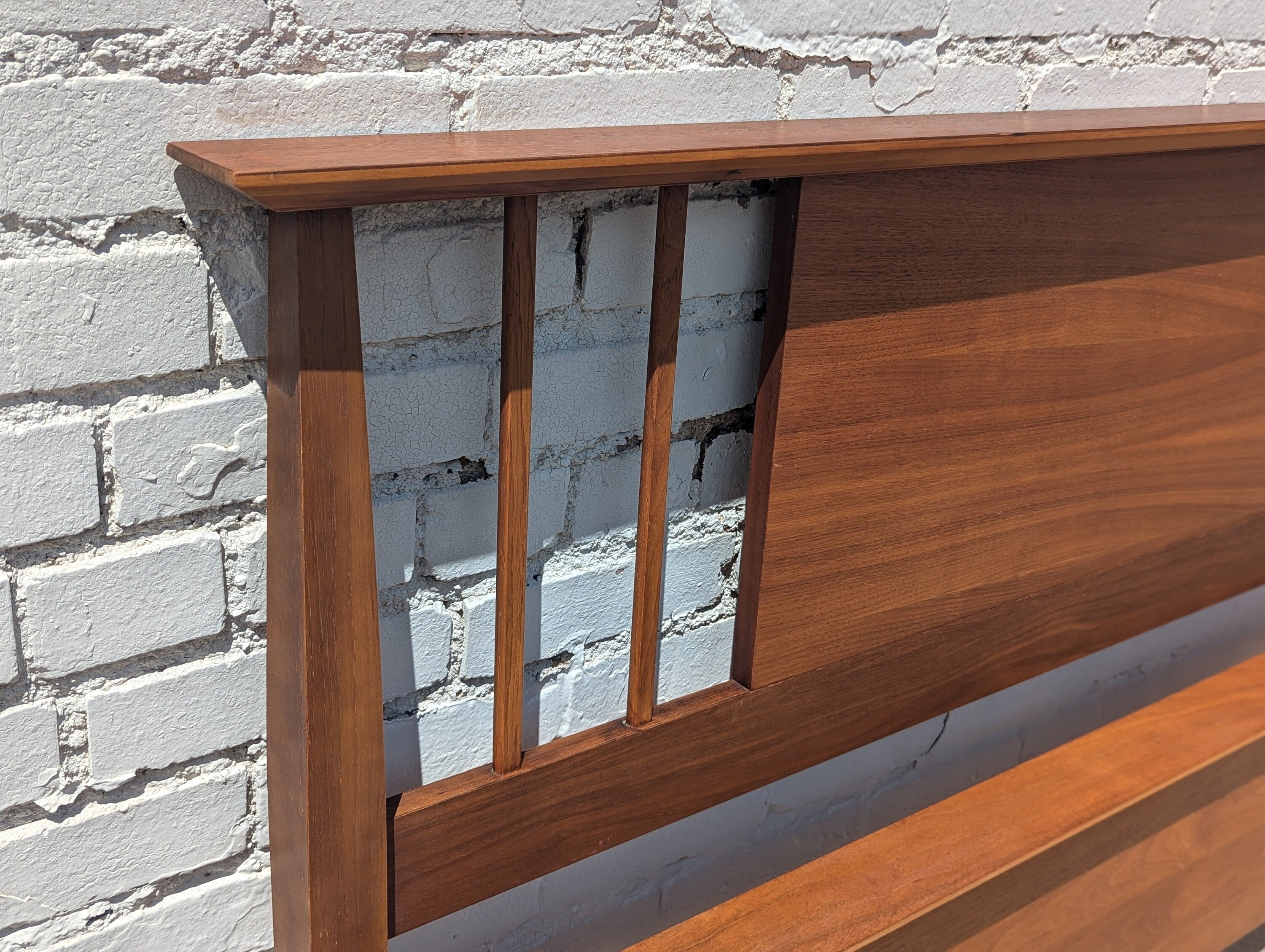 Mid Century Modern Real McCoy Walnut Headboard