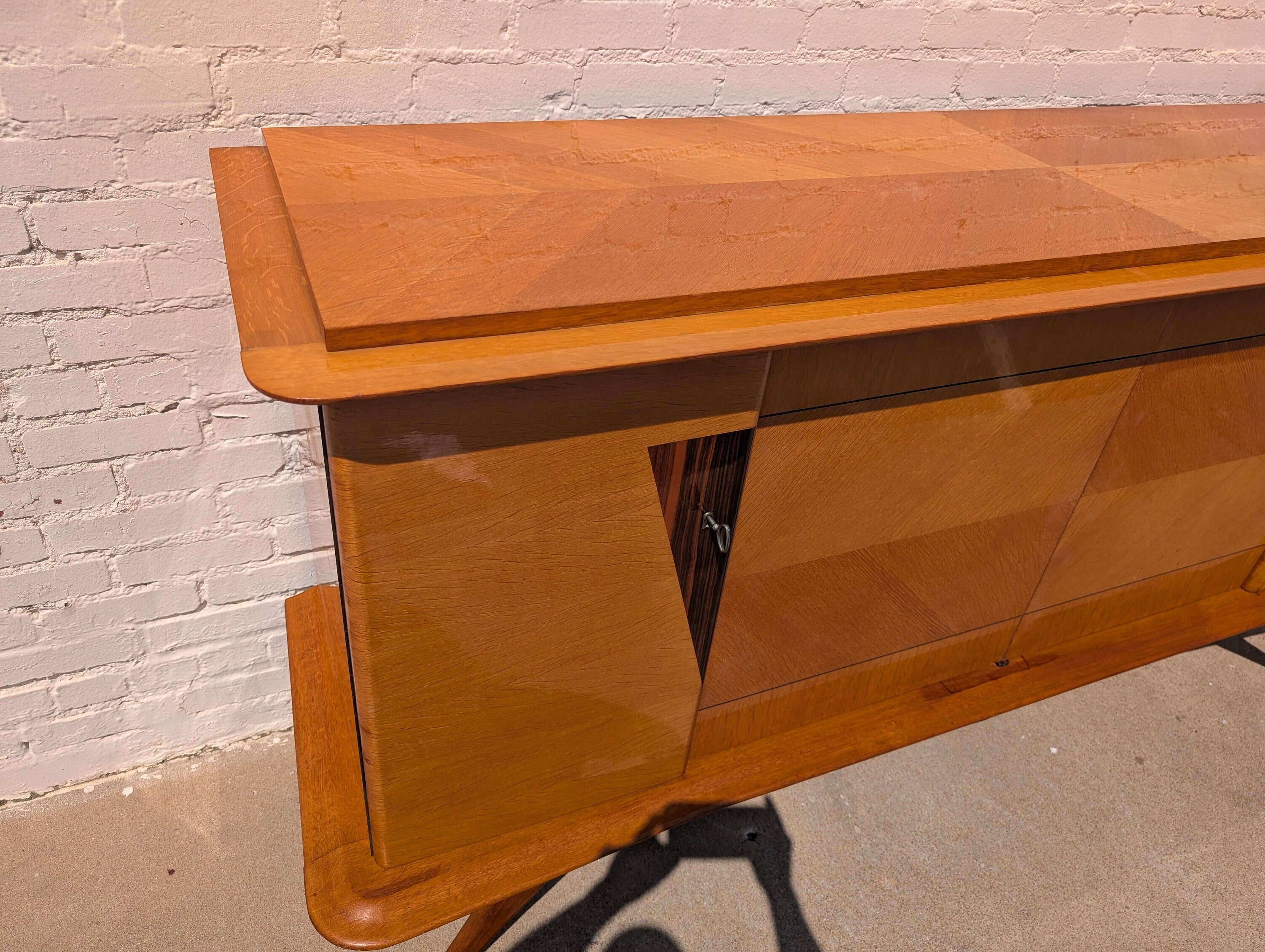 French Modern Lacquered Inlay Sideboard
