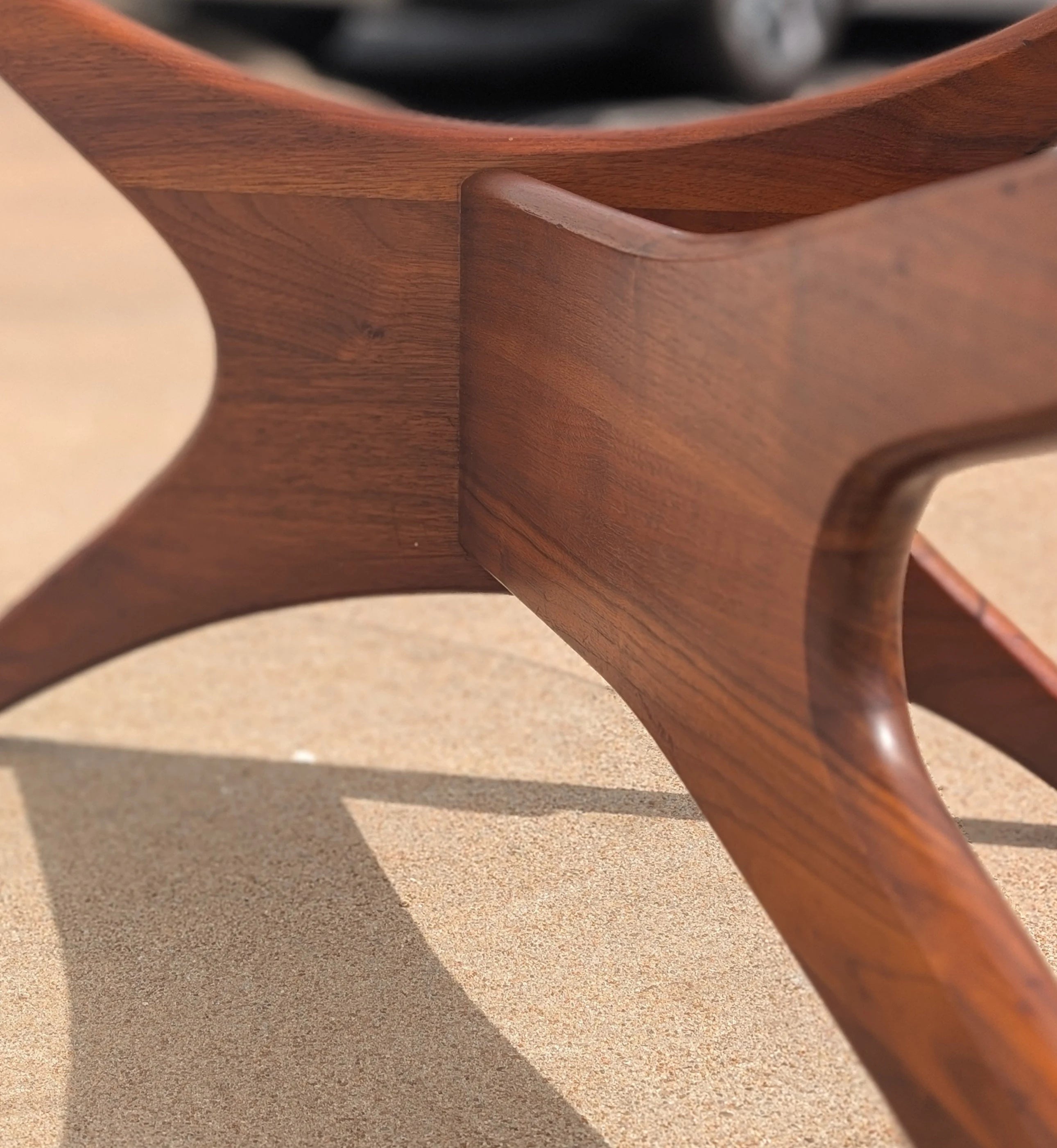 Mid Century Modern Adrian Pearsall Inspired Glass top Coffee Table