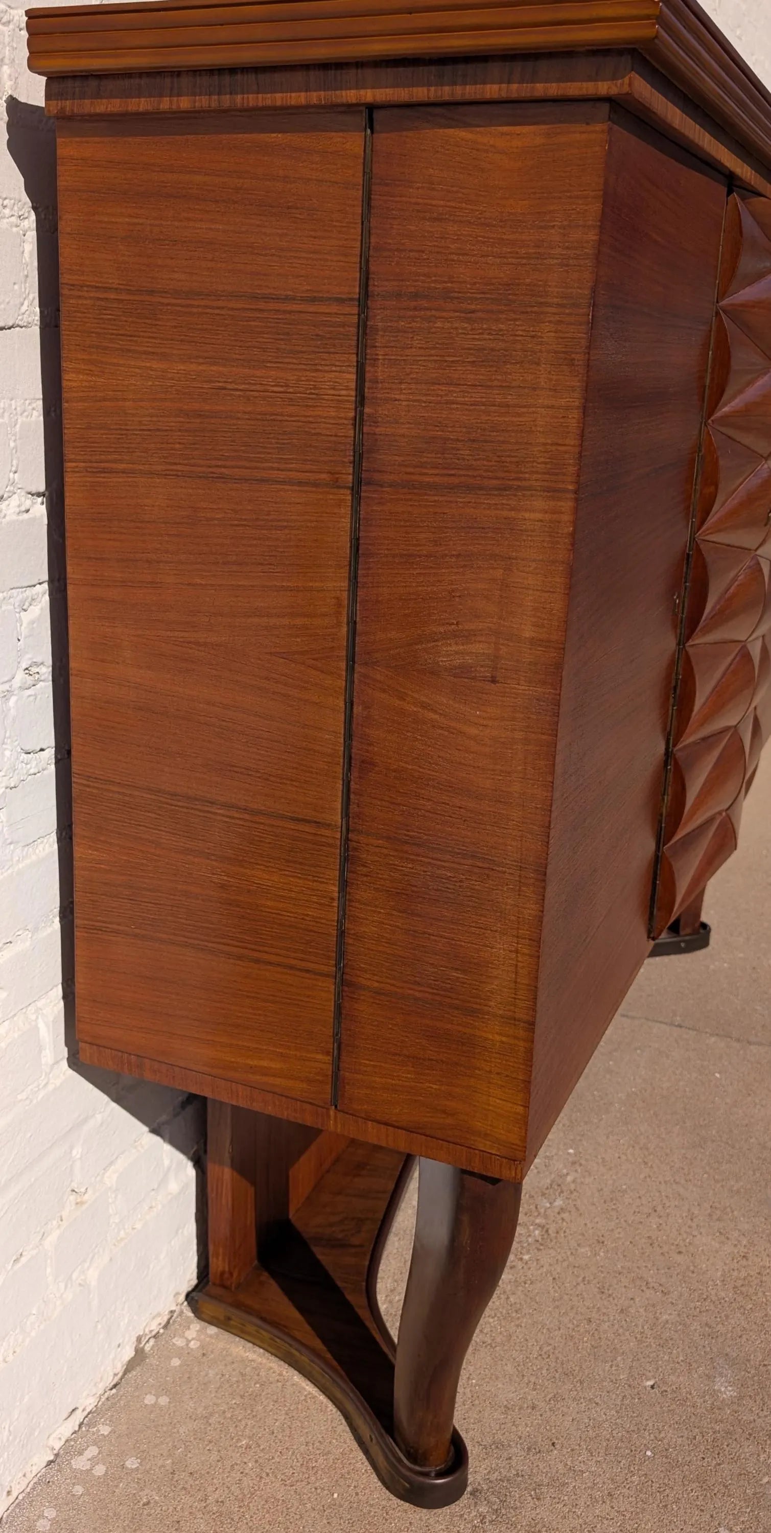 Mid Century Italian Modern Sculptural Dry Bar Attributed Vittorio Dassi