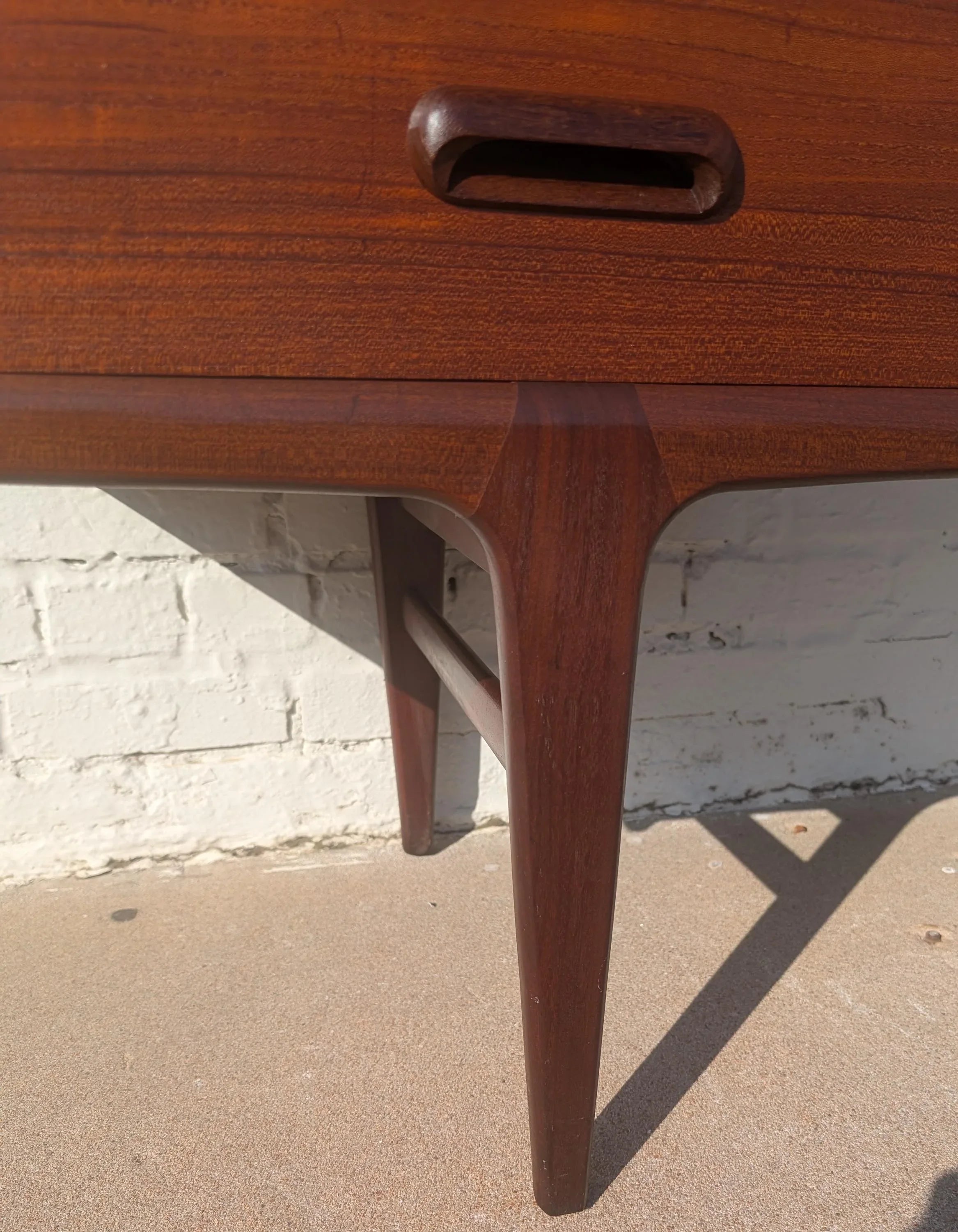 Mid Century English Modern Teak Vanity by Younger Co.