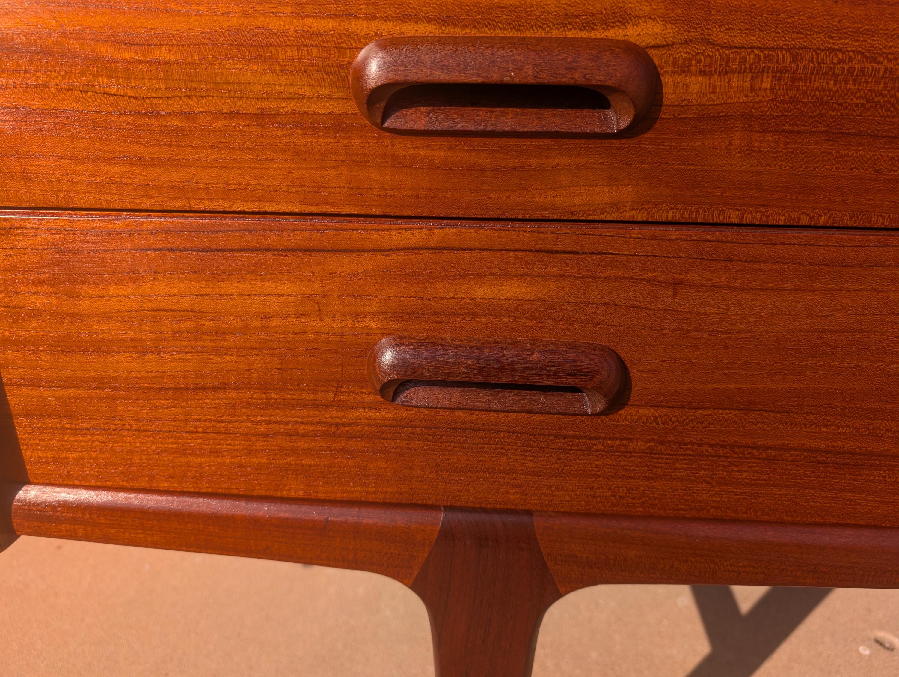 Mid Century English Modern Teak Vanity by Younger Co.