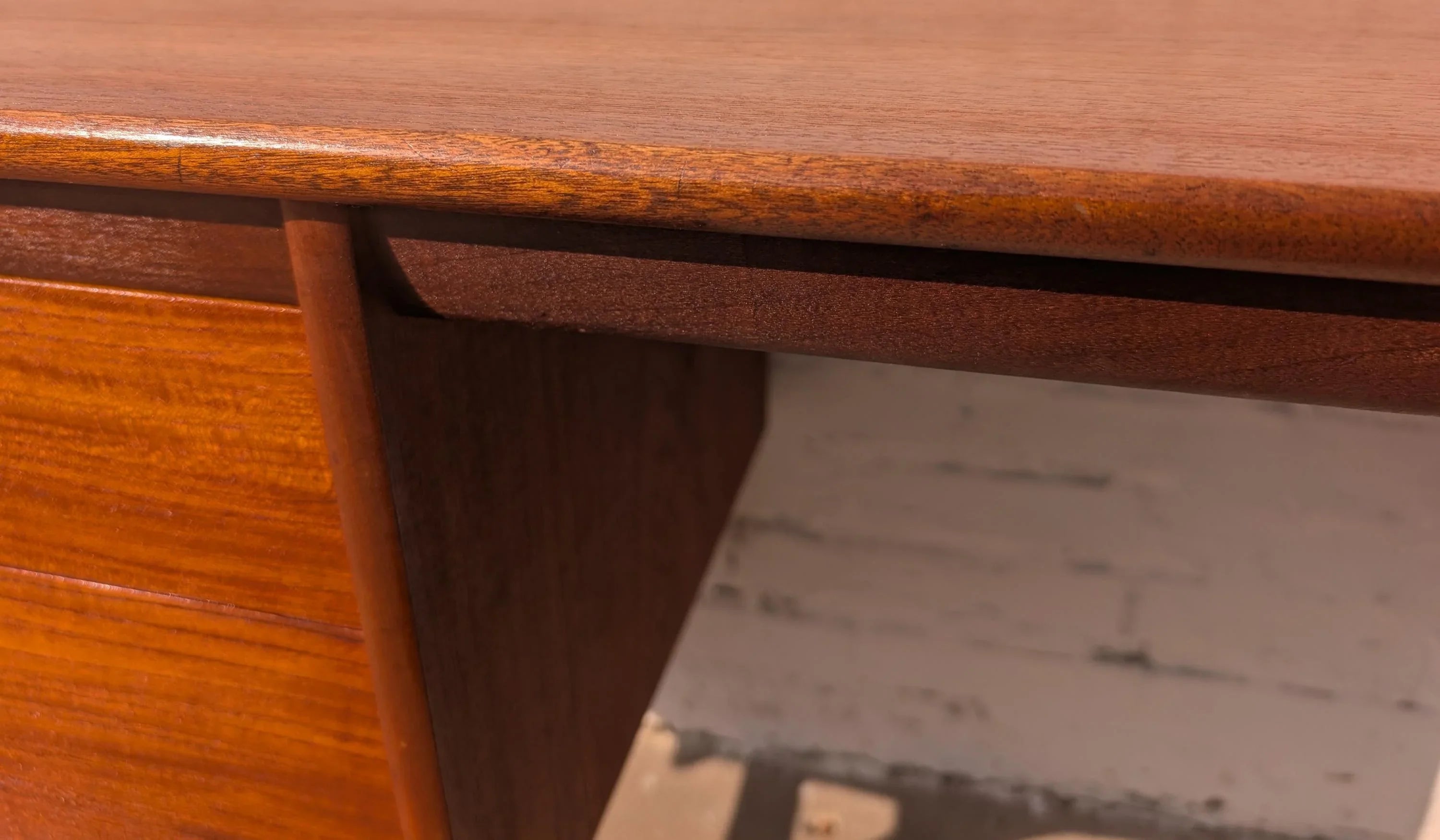 Mid Century English Modern Teak Vanity by Younger Co.