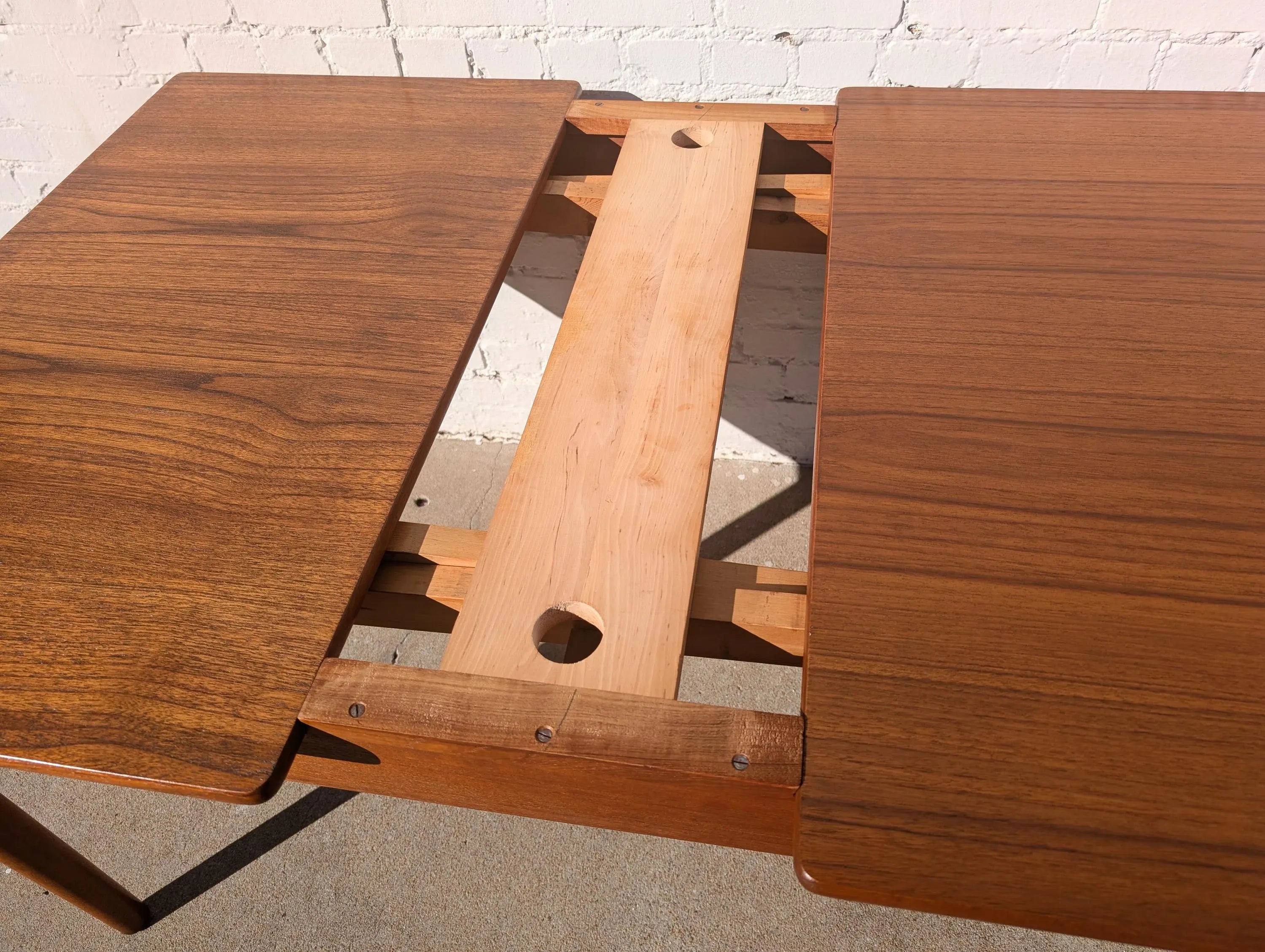 Mid Century Danish Modern Hans Wegner Teak Extendable Dining Table