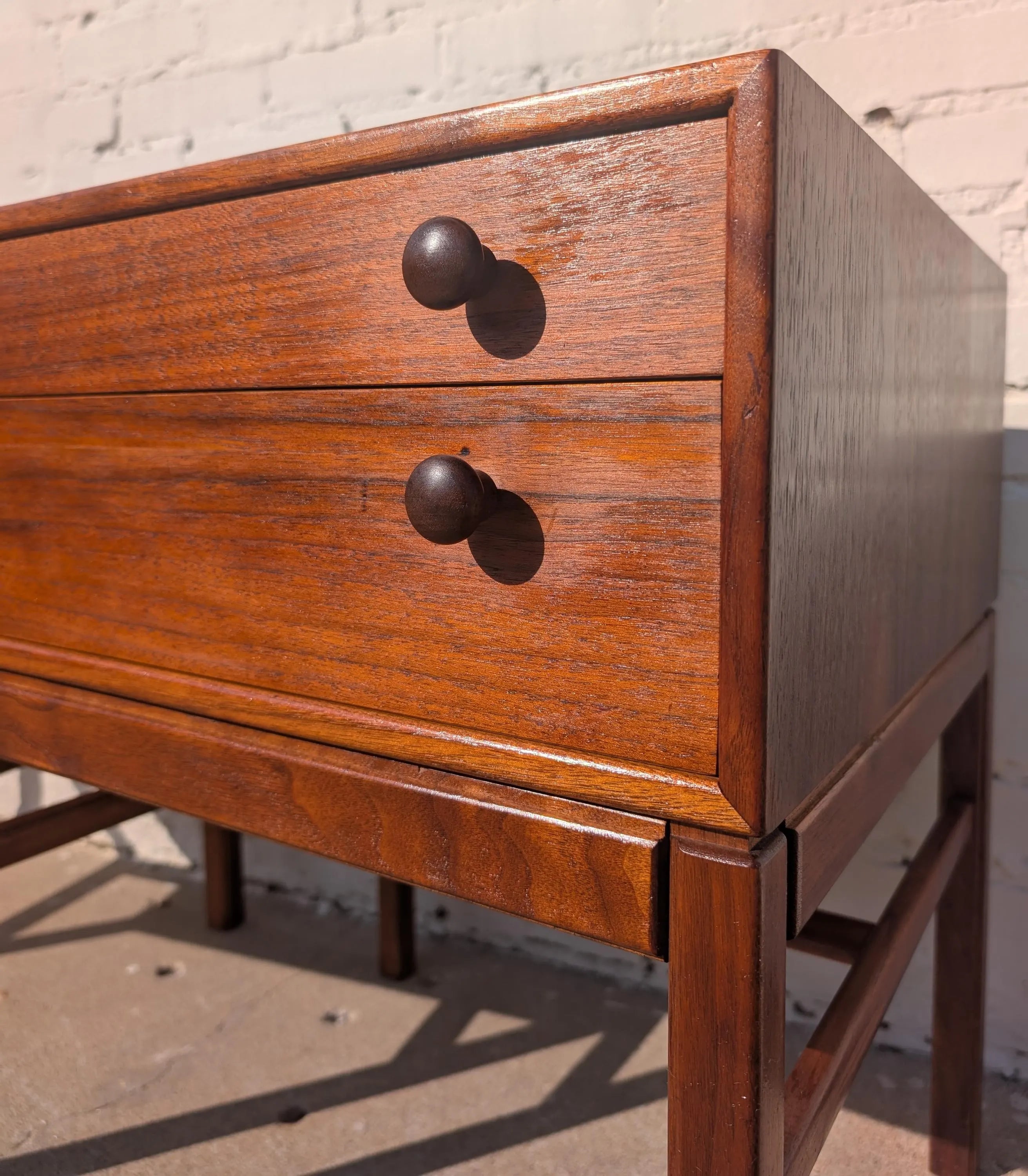 Mid Century Danish Modern Engstrom and Myrstrand Teak Nightstands