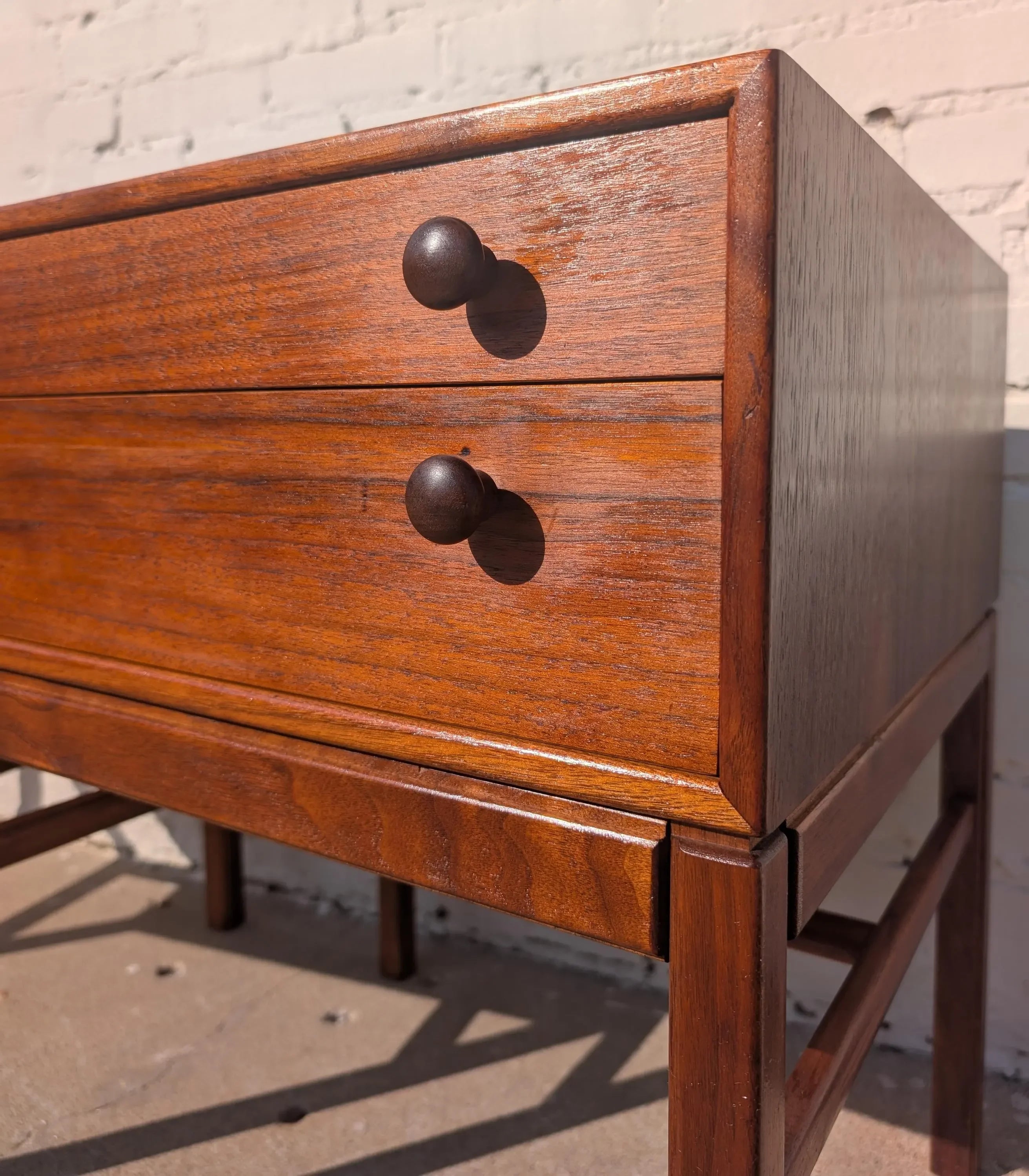 Mid Century Danish Modern Engstrom and Myrstrand Teak Nightstands