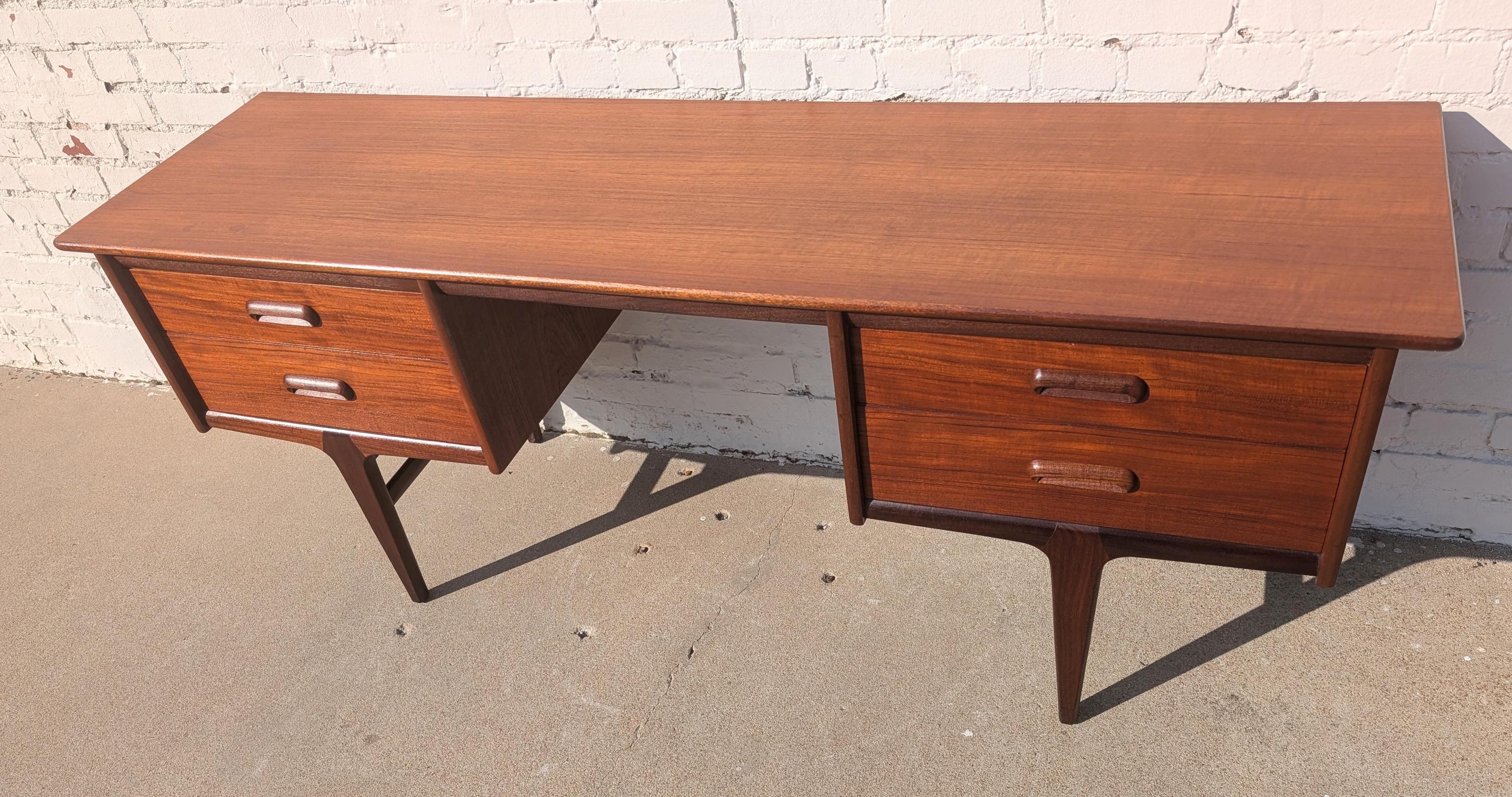 Mid Century English Modern Teak Vanity by Younger Co.