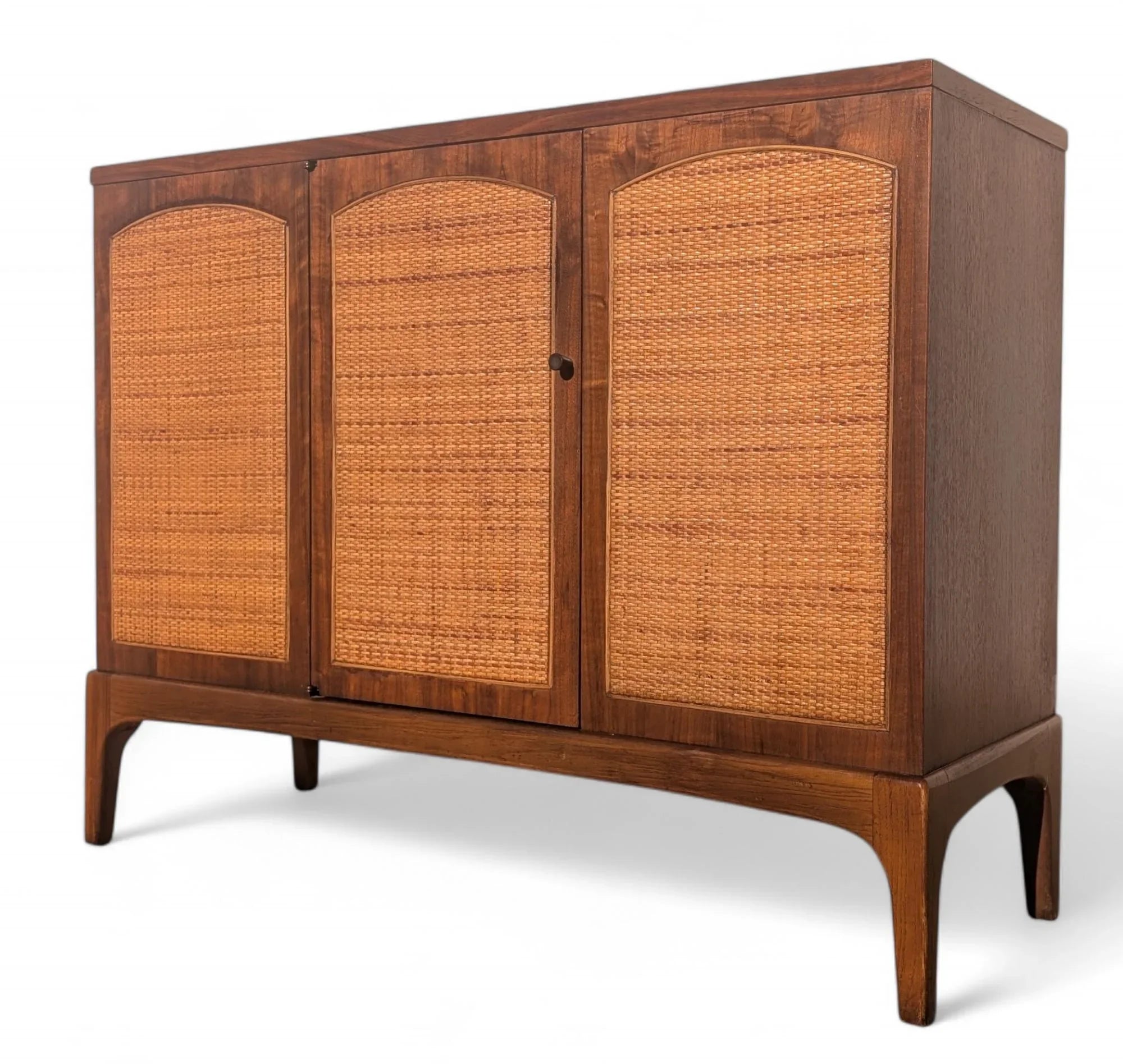 Mid Century Modern Lane Rhythm Cane Front Cabinet