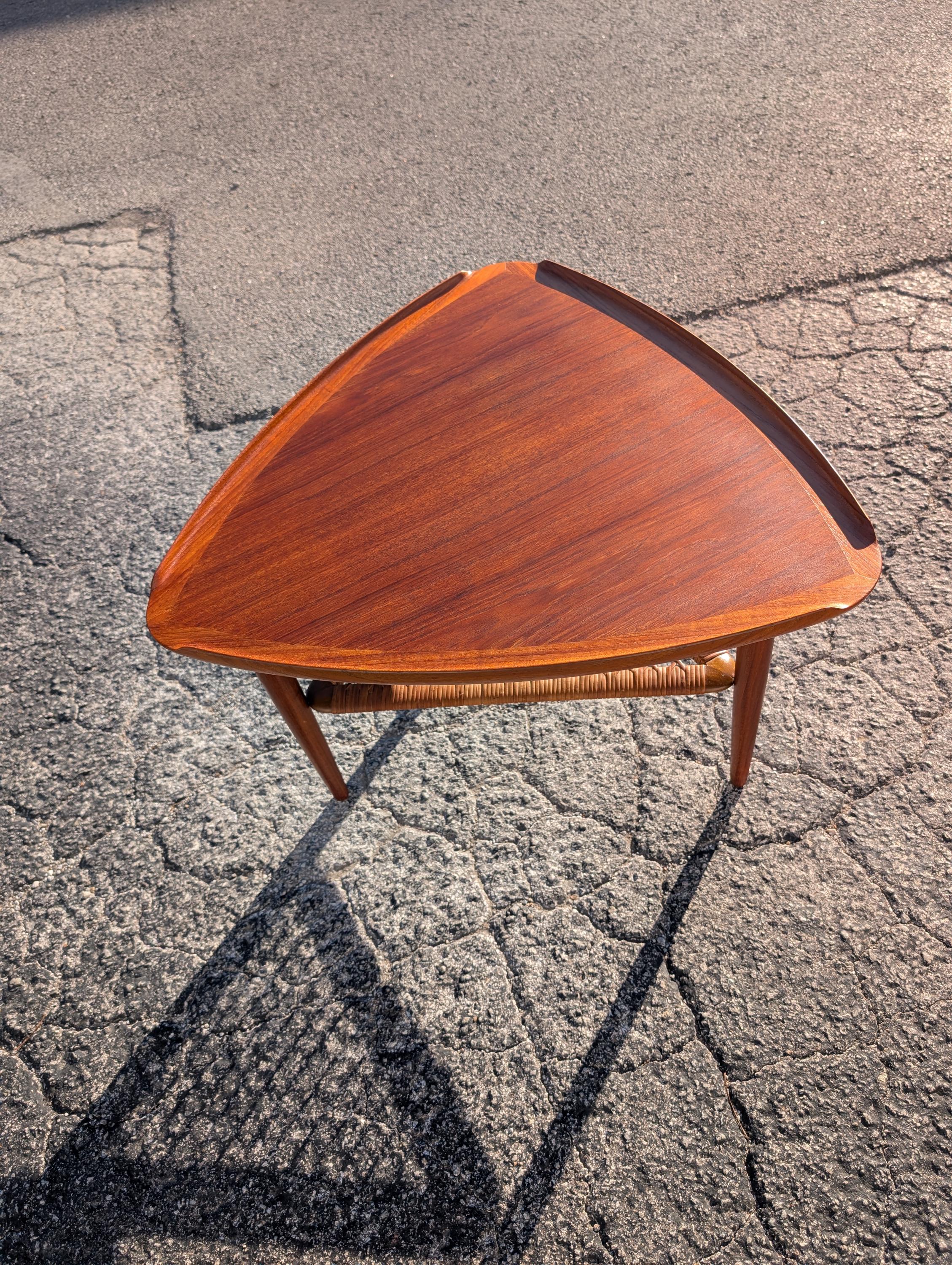 Mid Century Danish Modern Teak Side Table by Poul Jensen