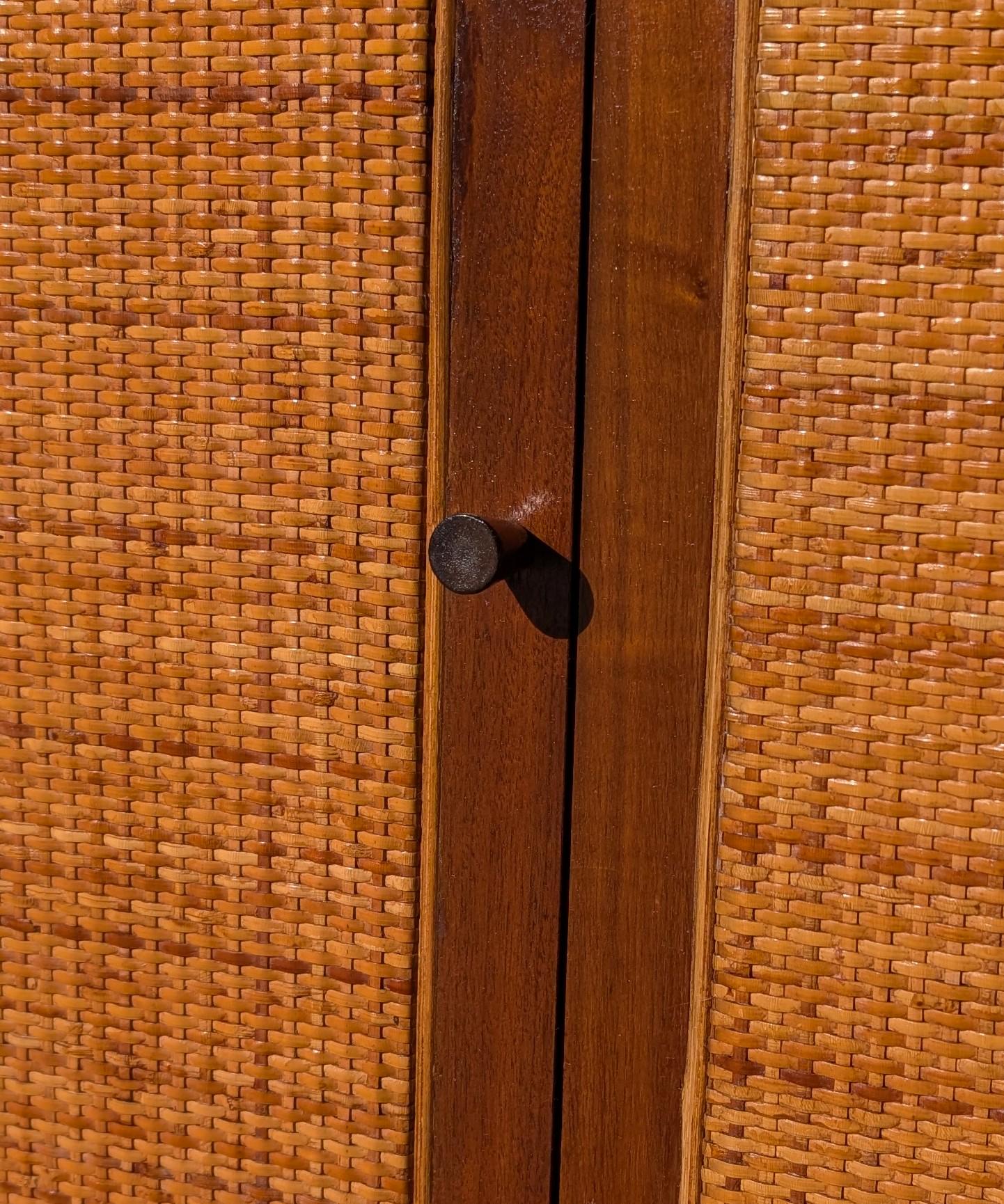 Mid Century Modern Lane Rhythm Cane Front Cabinet