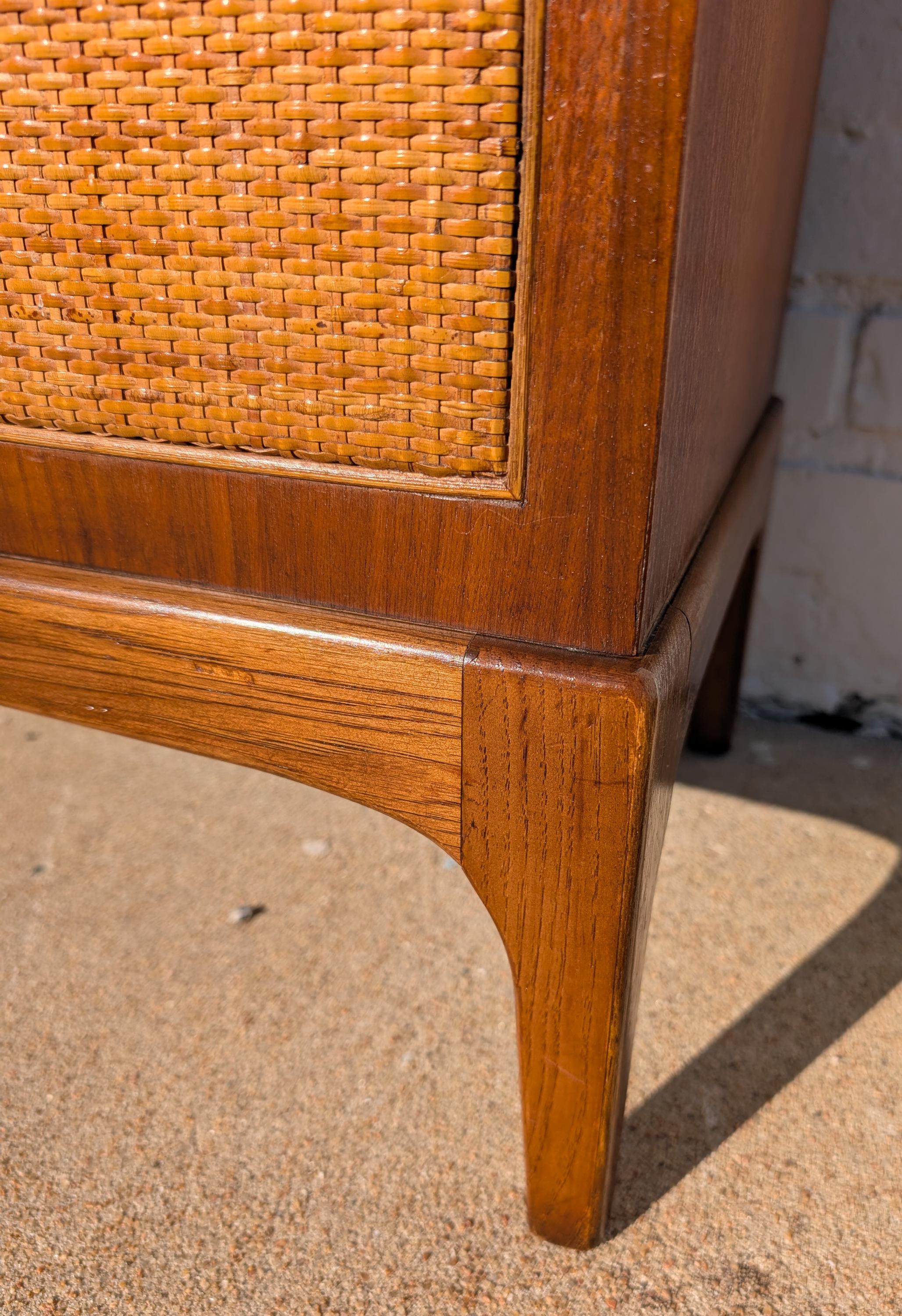 Mid Century Modern Lane Rhythm Cane Front Cabinet