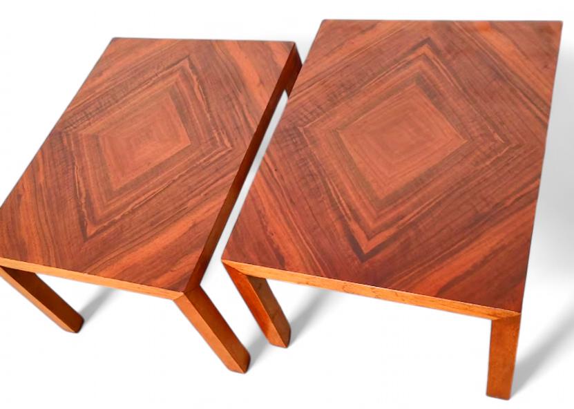 Mid Century Modern Lane Walnut Side Tables