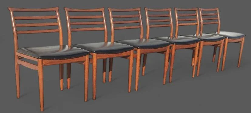 Mid Century Danish Modern Erling Torvits Dining Chairs