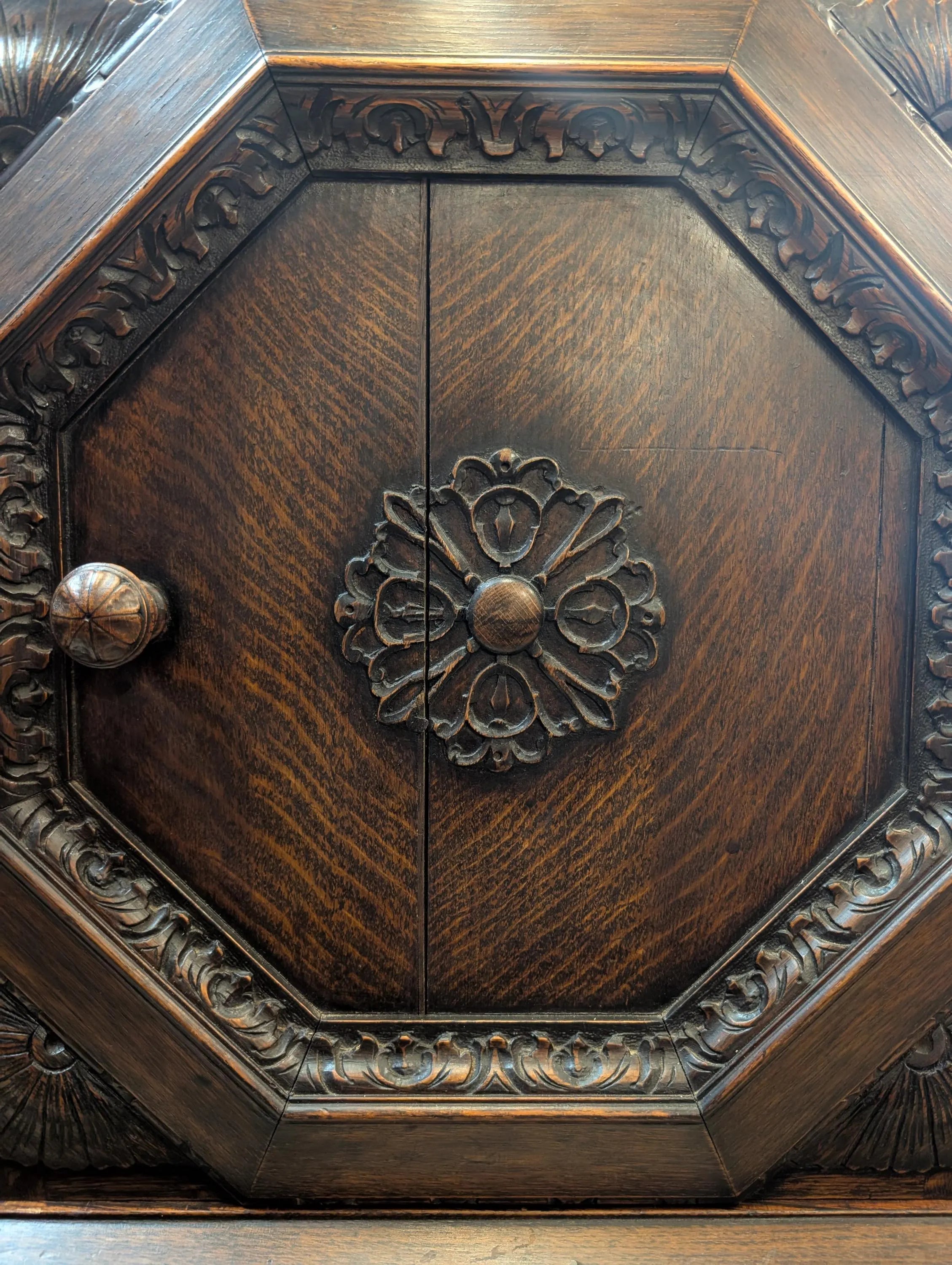 English Tudor Oak Sideboard