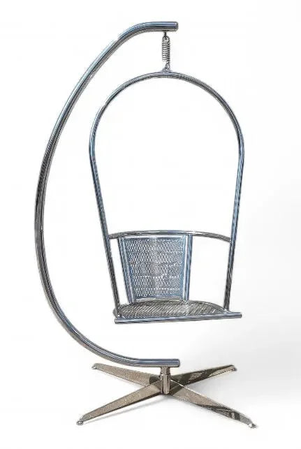 Post Modern Chrome Suspension Basket Chair