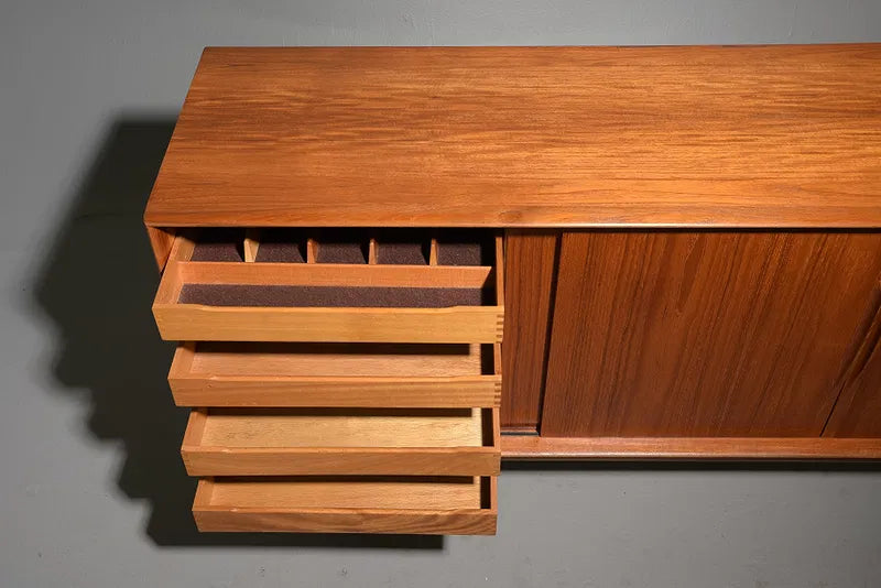 Mid Century English Modern Teak Credenza by Dalescraft