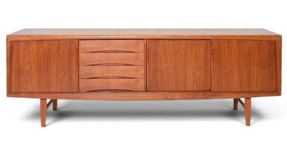 Mid Century Danish Modern Gunni Omann Teak Credenza
