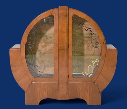 Modern Art Deco Circular Cabinet