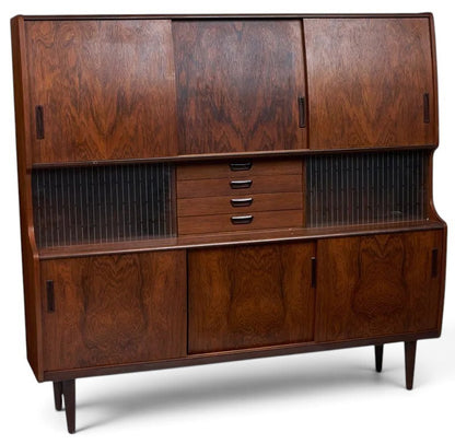 Mid Century Danish Modern Rosewood Cabinet by Poul M Jessen